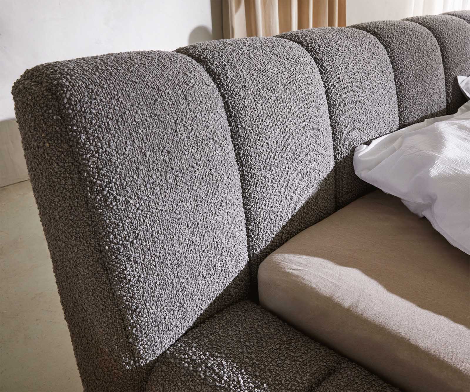 Тапицирано легло Cutio 180x200 cm Bouclé сребристо сиво 5 Тапицирано легло Cutio 180x200 cm Bouclé сребристо сиво 5