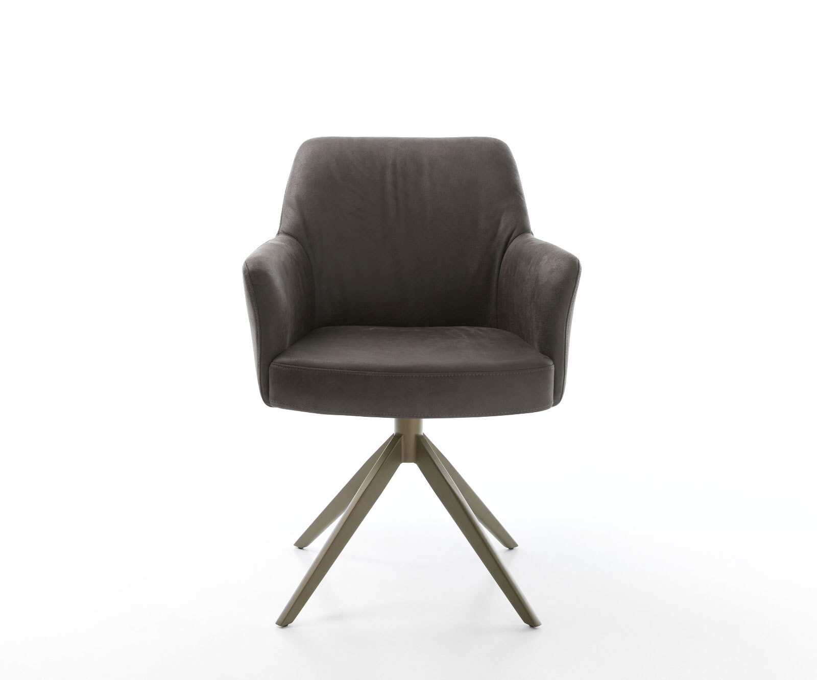 Врътящ се стол с подлакътници Антрацит Винтидж Конус крак плосък  Titan 360° въртящ се Покет пружина Xana-Flex 2