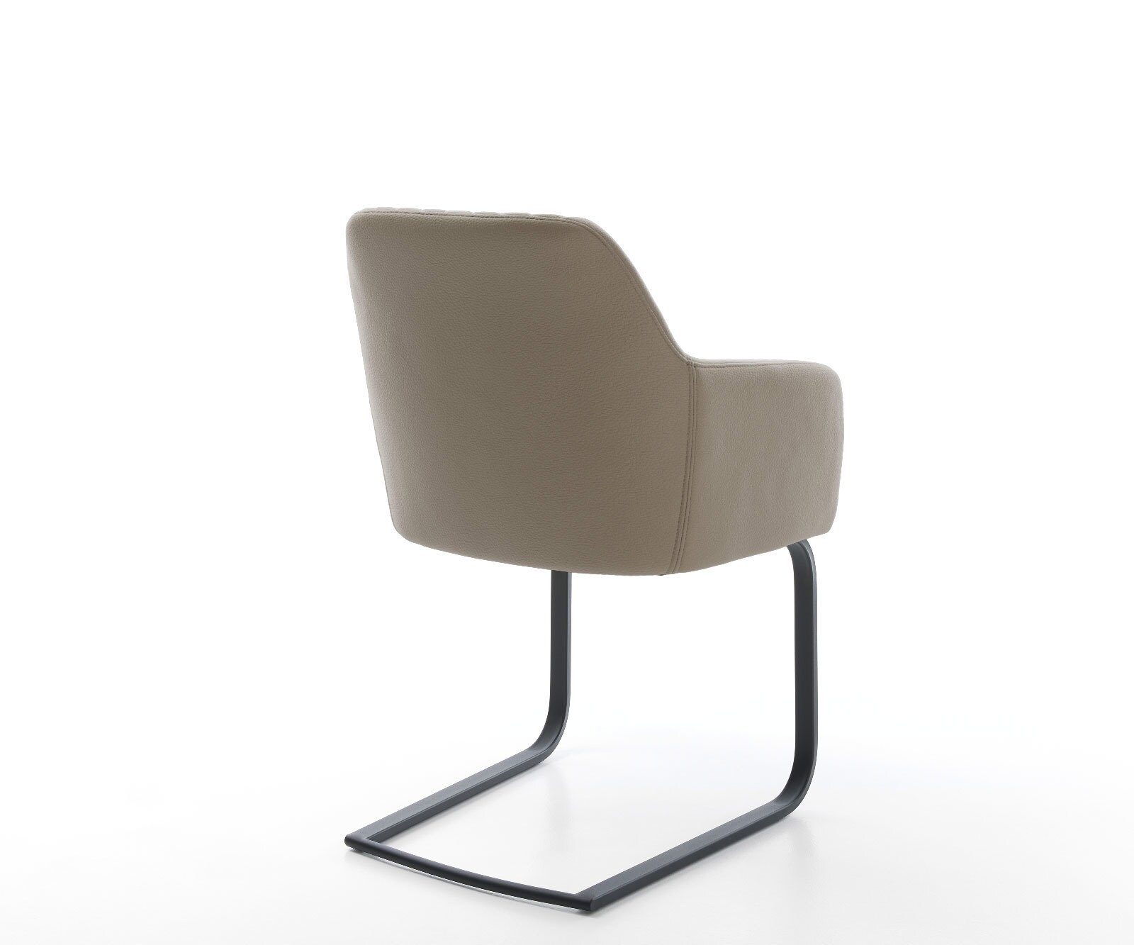 Люлеещ стол Естествена кожа Сиво-Кафяв Конзолен крак плосък Черен Greg-Flex 5