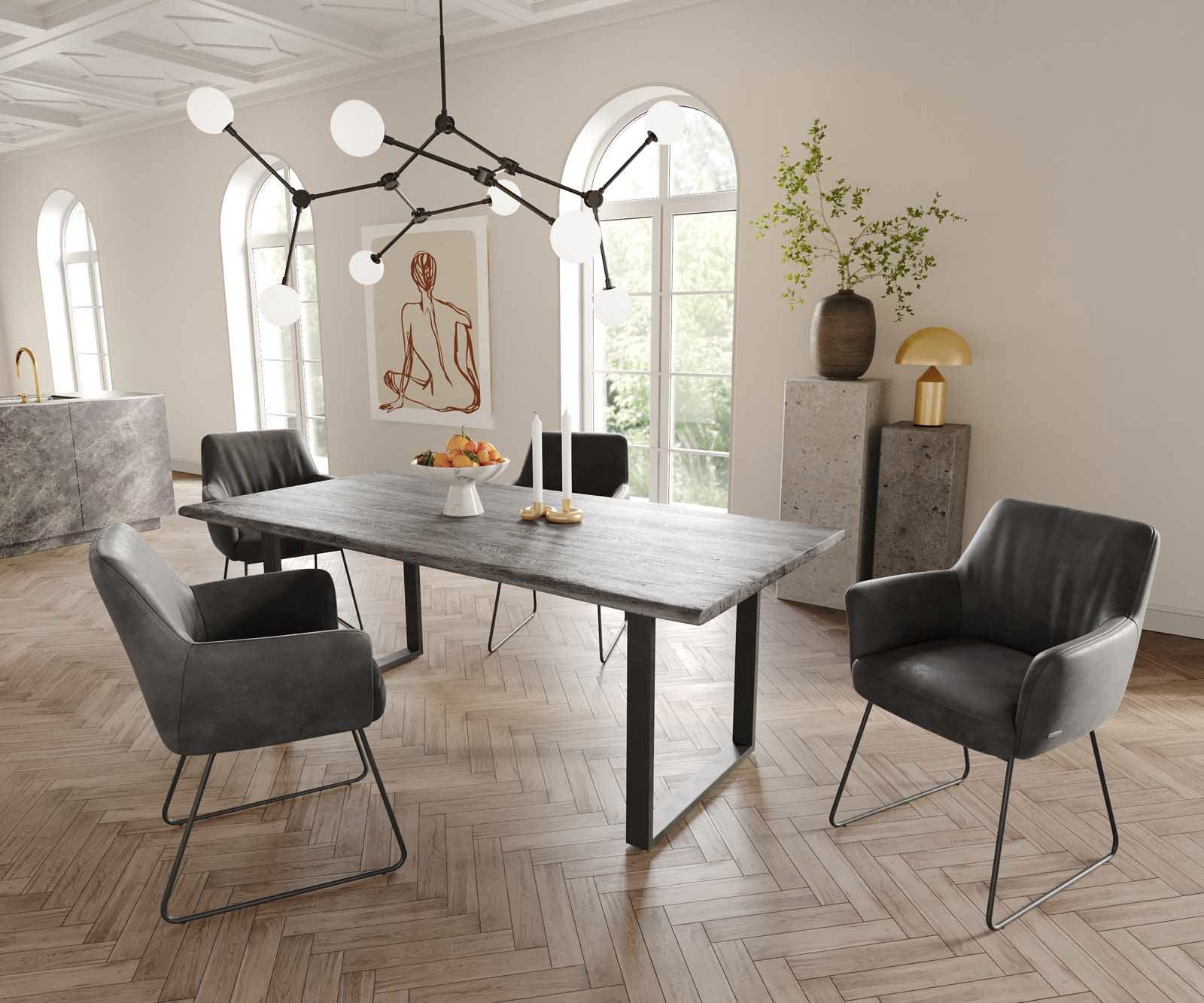 Стол Антрацит Винтидж Извити крака Черни Покет пружина Xana-Flex 4 Стол Антрацит Винтидж Извити крака Черни Покет пружина Xana-Flex 4