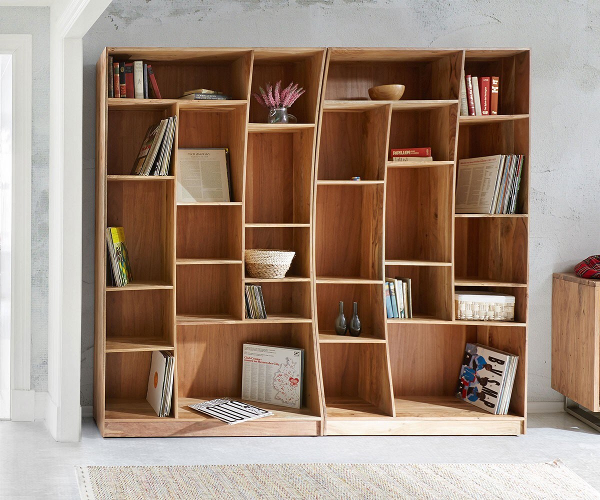 Стоящ рафт Live-Edge 120 cm акация естествен ляв 3