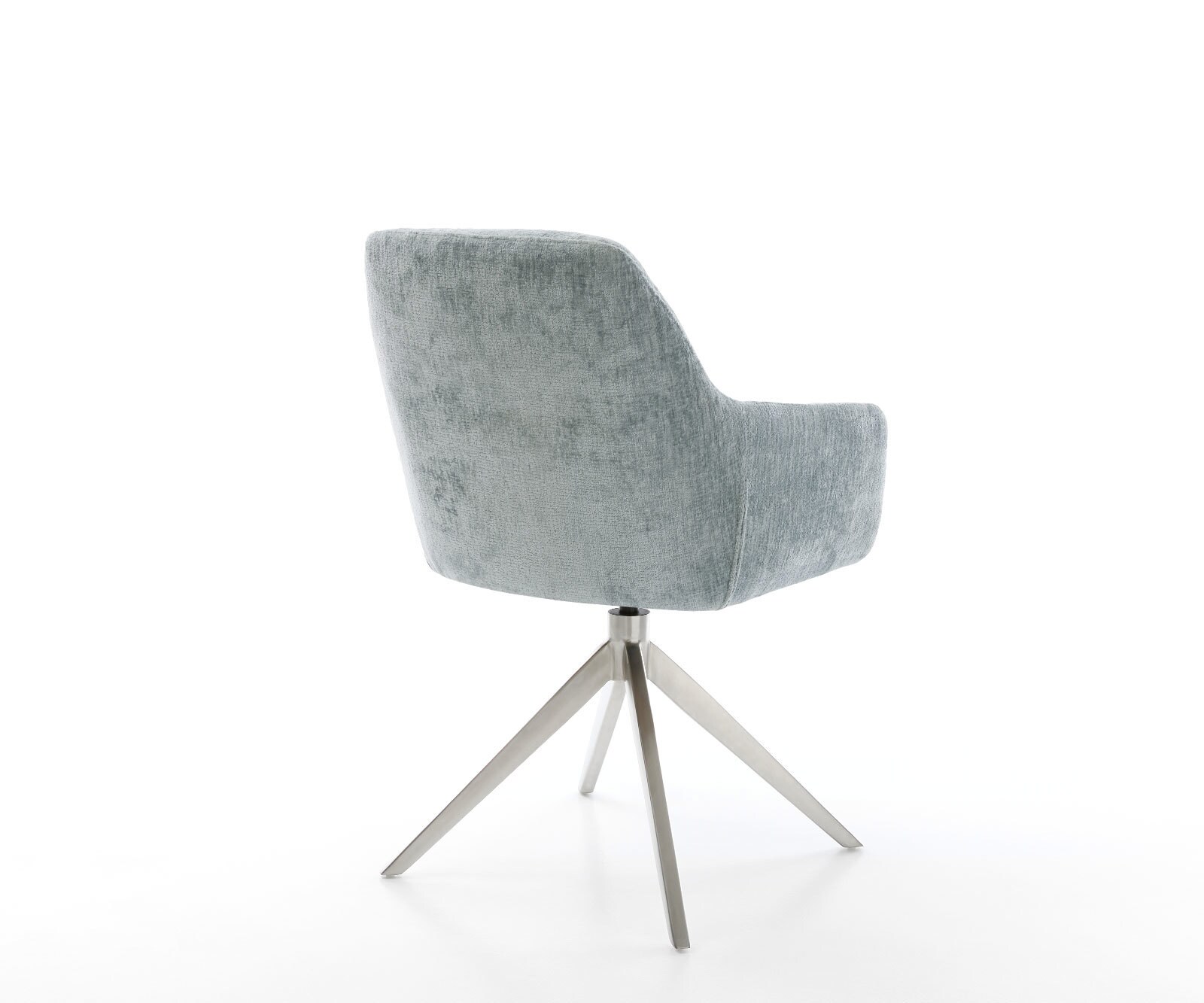 Врътящ се стол Шенил ПастелСин Конус крак плосък Неръждаема стомана 360° въртящ се Люлеещ се Pejo-Flex 5 Врътящ се стол Шенил ПастелСин Конус крак плосък Неръждаема стомана 360° въртящ се Люлеещ се Pejo-Flex 5