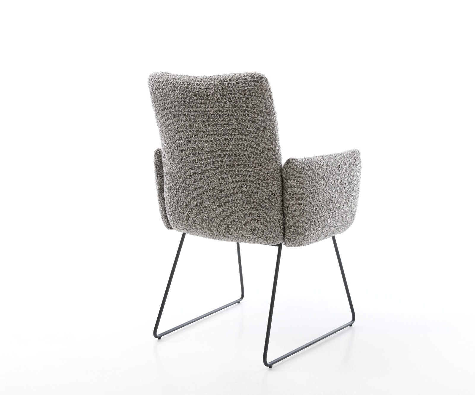 Стол Букле Сребристосив Извити крака Черни Покет пружина Jova-Flex 5