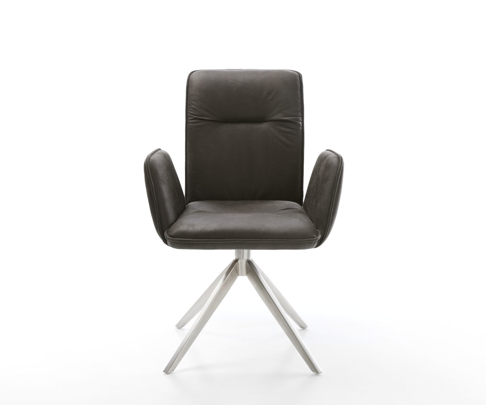 Въртящ се стол Vinja-Flex микрофибър антрацит реколта Кръстосана рамка широка неръждаема стомана 360° въртене Функция люлеене 1