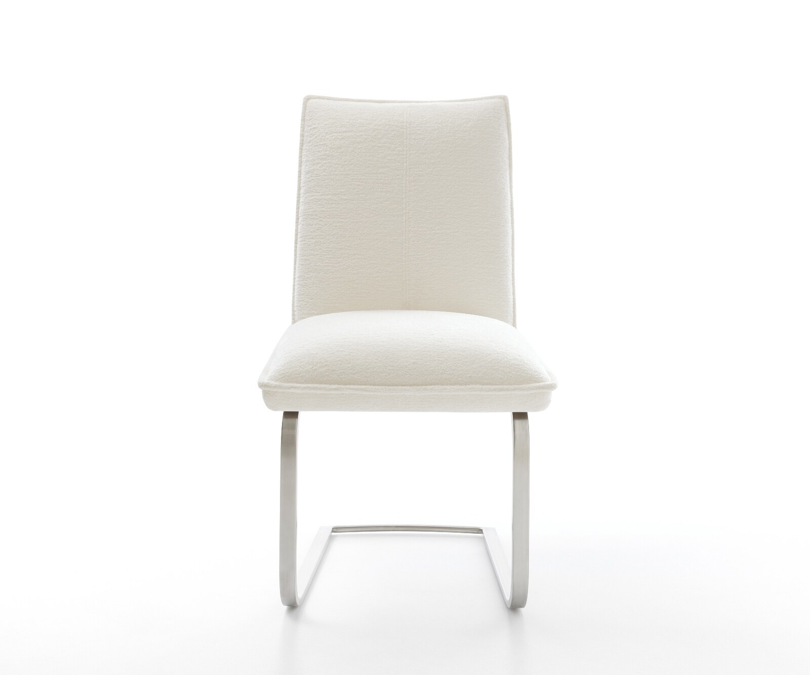 Конзолен стол Lelio-Flex Bouclé Soft Beige Конзолен стол с плоска сърцевина от джобни пружини от неръждаема стомана 1
