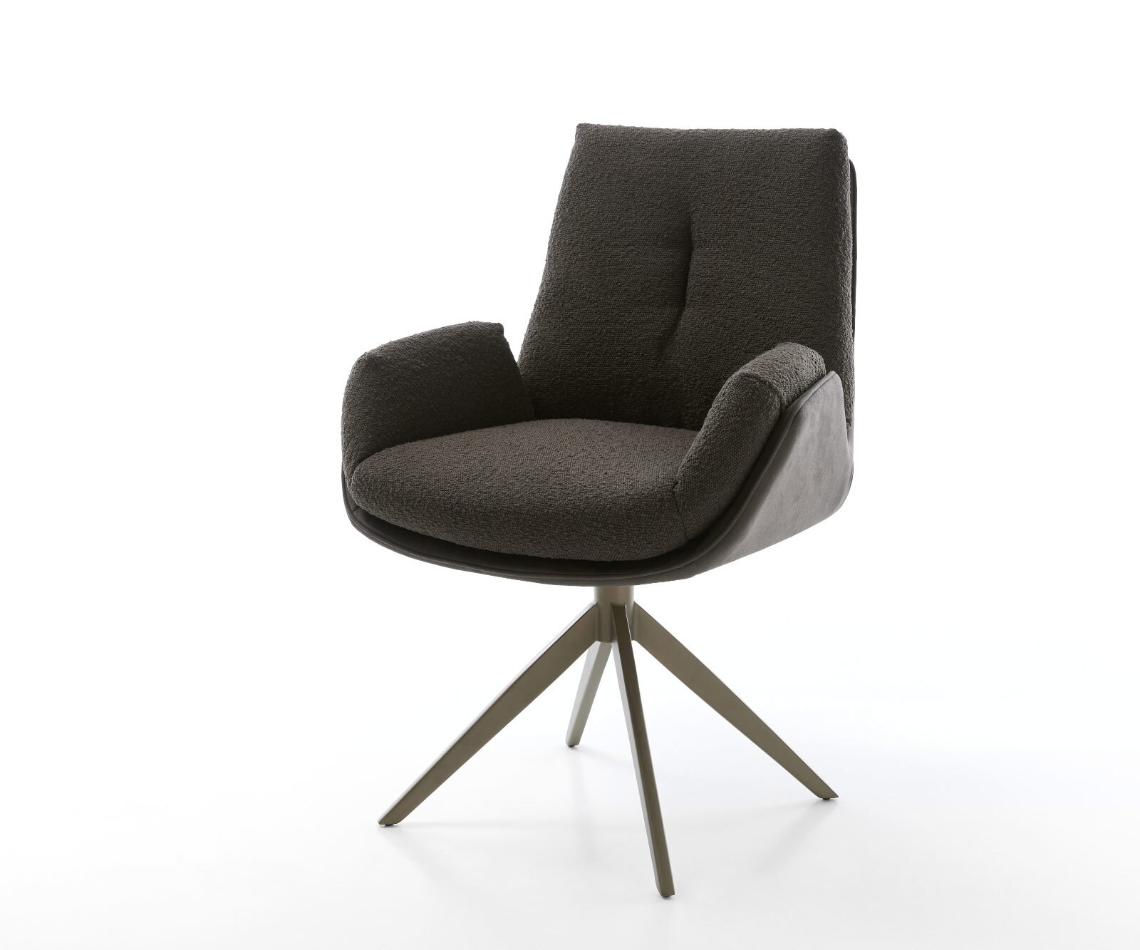 Врътящ се стол Комбинация от дамаски Черен Конус крак плосък  Titan 360° въртящ се Люлеещ се Clea-Flex 1