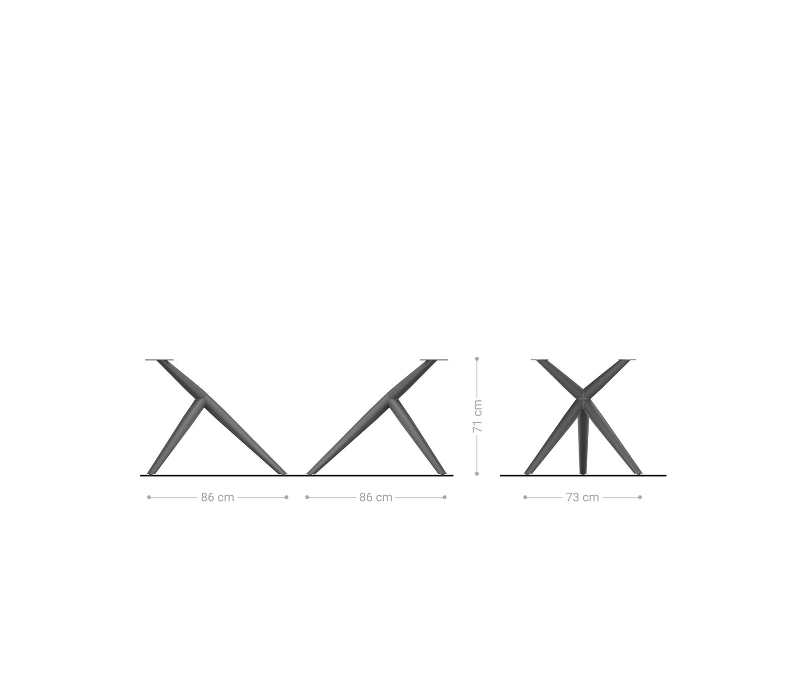 Кръгла Основа за маса от неръждаема стомана Estelar (комплект от 2) 1 Кръгла Основа за маса от неръждаема стомана Estelar (комплект от 2) 1