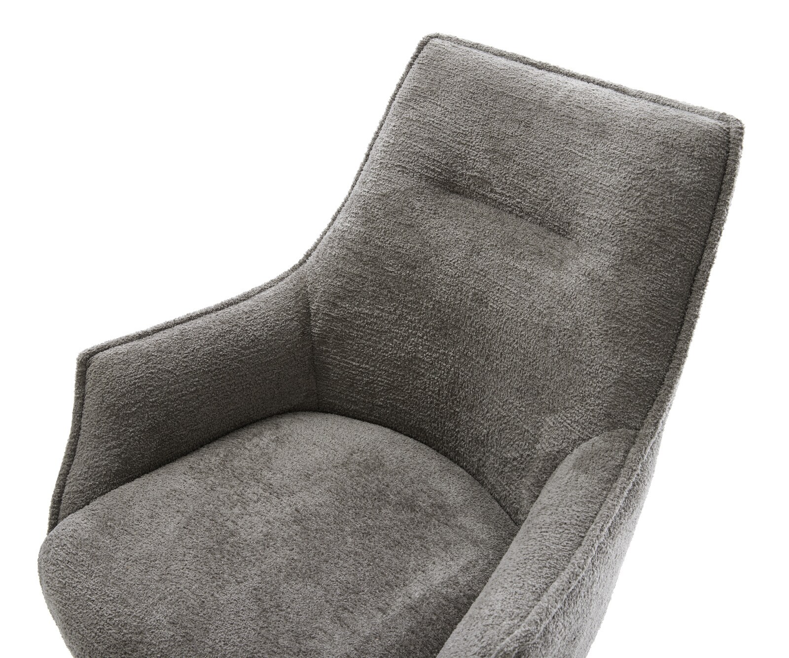 Стол с конзола Alja-Flex с подлакътници Bouclé Soft Mud Стол с конзола плосък White Pocket spring core 4