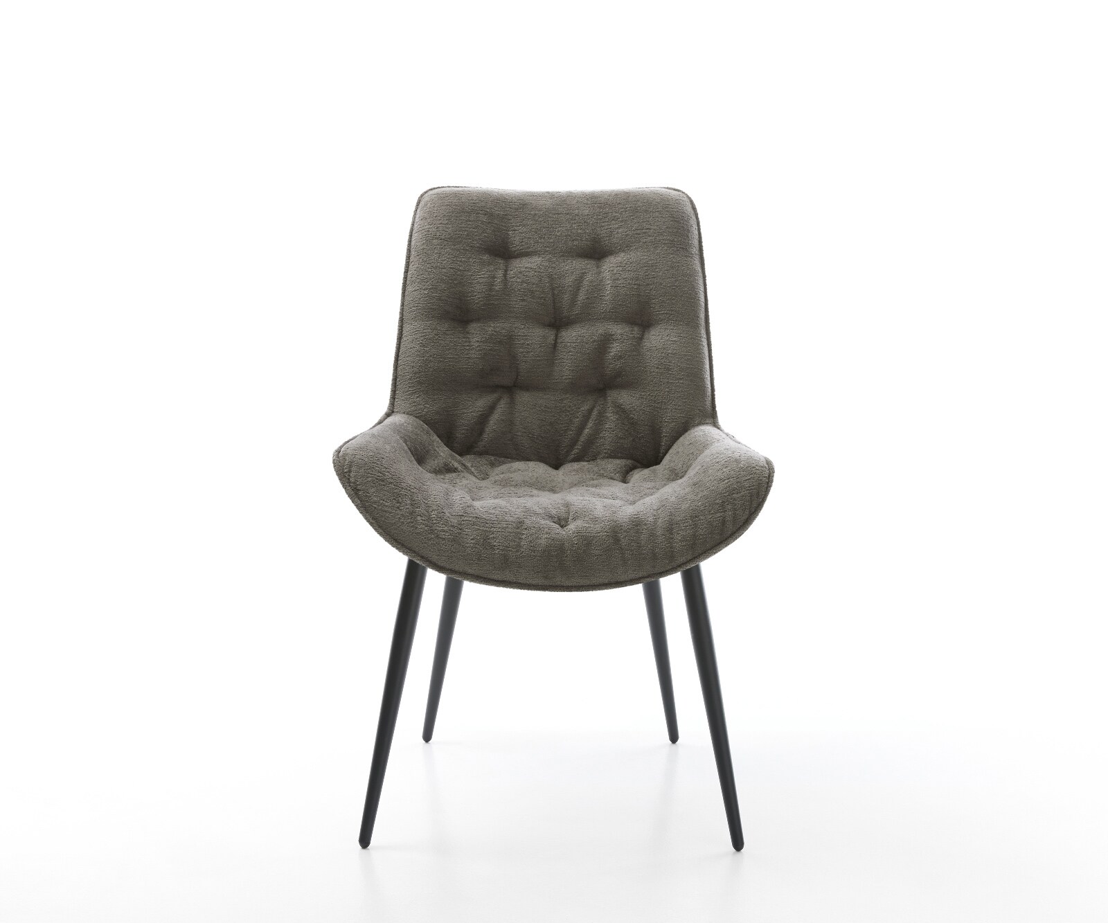 Трапезен стол Taimi-Flex Bouclé Soft Mud 4-футов конусовиден черен 1