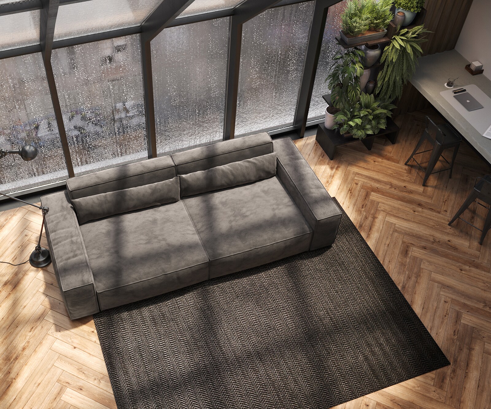Голям диван XL 270x130 cm Микрофибър КакиКафяв Sirpio 4