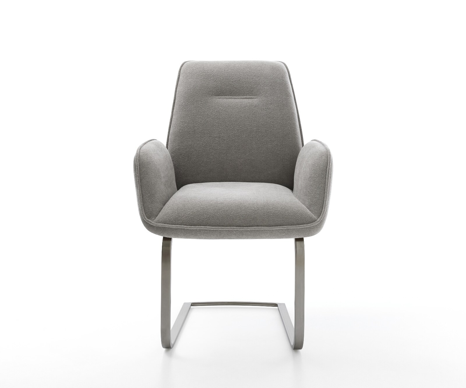 Конзолен стол Zoa-Flex текстурирана тъкан меко сиво конзолен стол плосък графит джоб пружина сърцевина 2