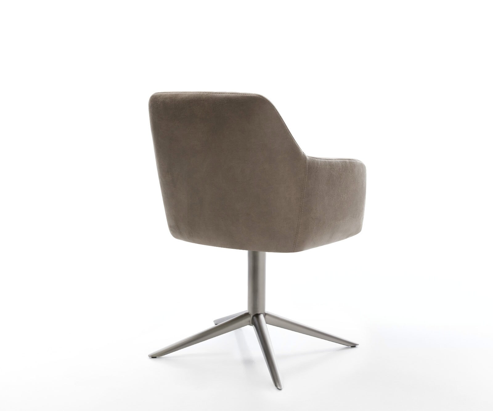 Въртящ се стол Greg-Flex от микрофибър сив винтидж основа графит 360° въртяща се люлееща се функция сърцевина от джобни пружини 4