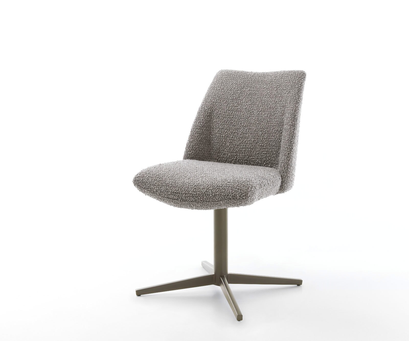 Врътящ се стол Букле СребристСив Офис основа  Titan 360° въртящ се Покет пружина Elso-Flex 1