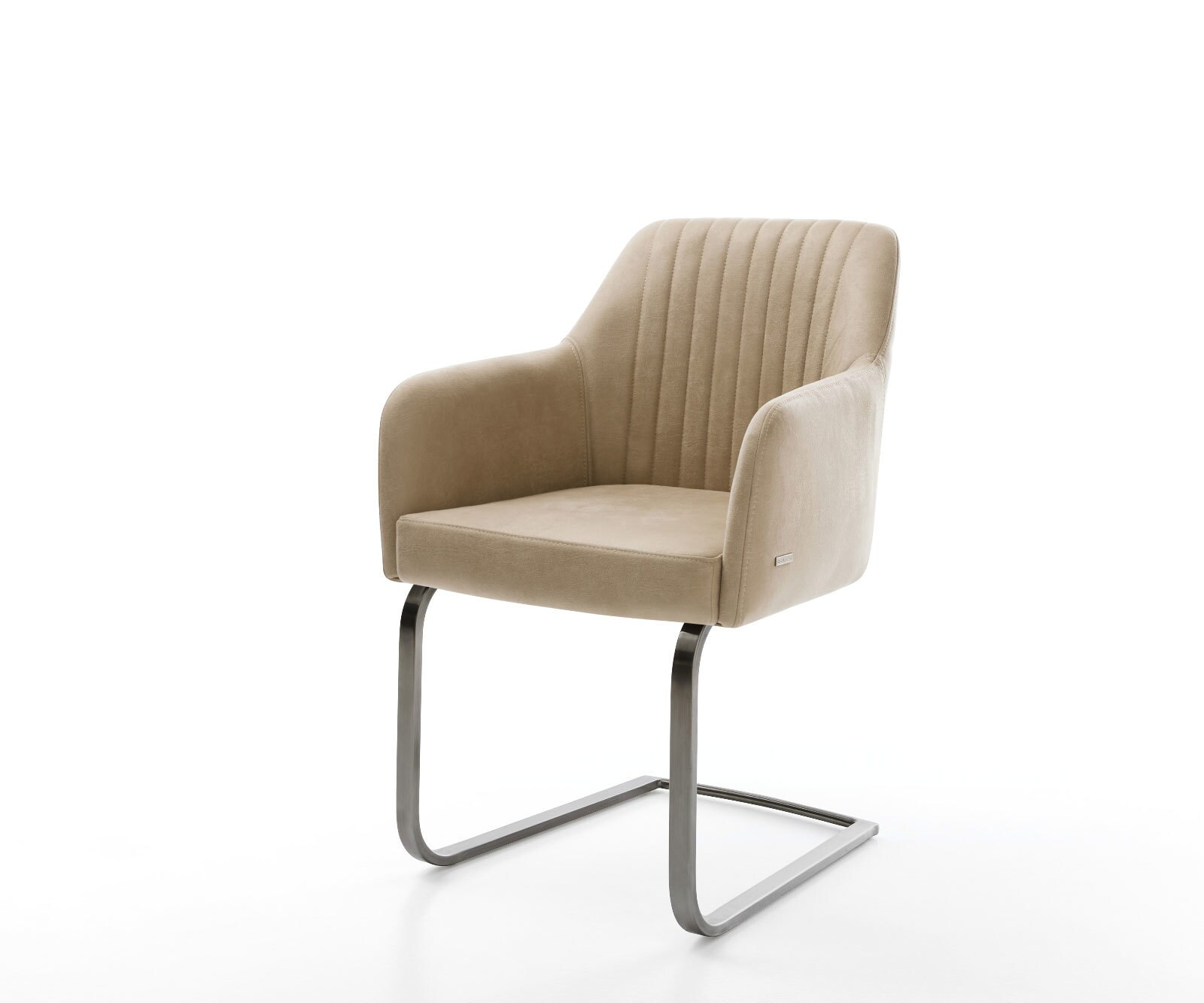 Грег-Флекс конзолен стол микрофибър бежов реколта конзолен стол плосък графит джоб пружина сърцевина