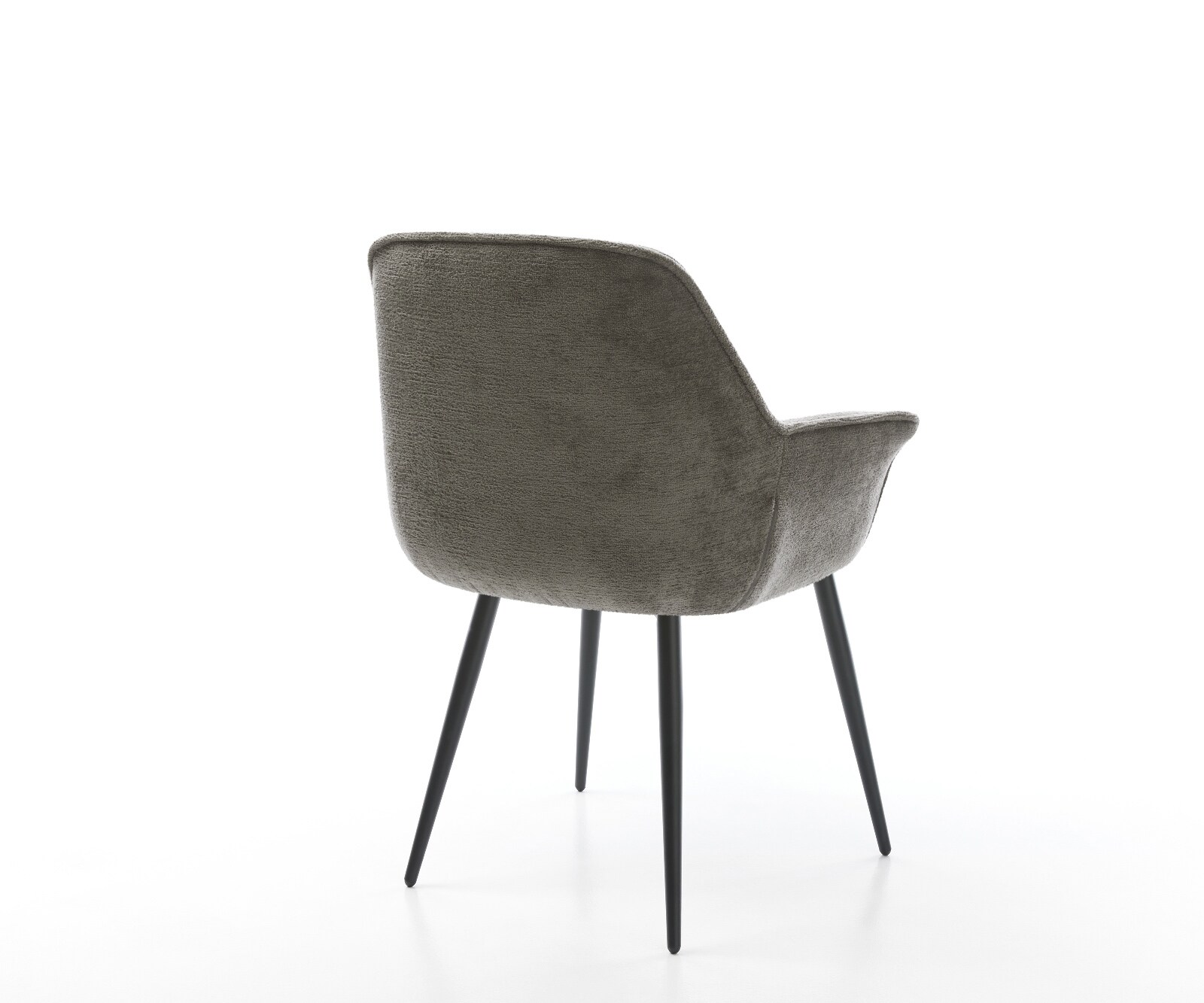 Трапезен стол Keila-Flex с подлакътници Bouclé Soft Mud 4-футов конусовиден черен 5