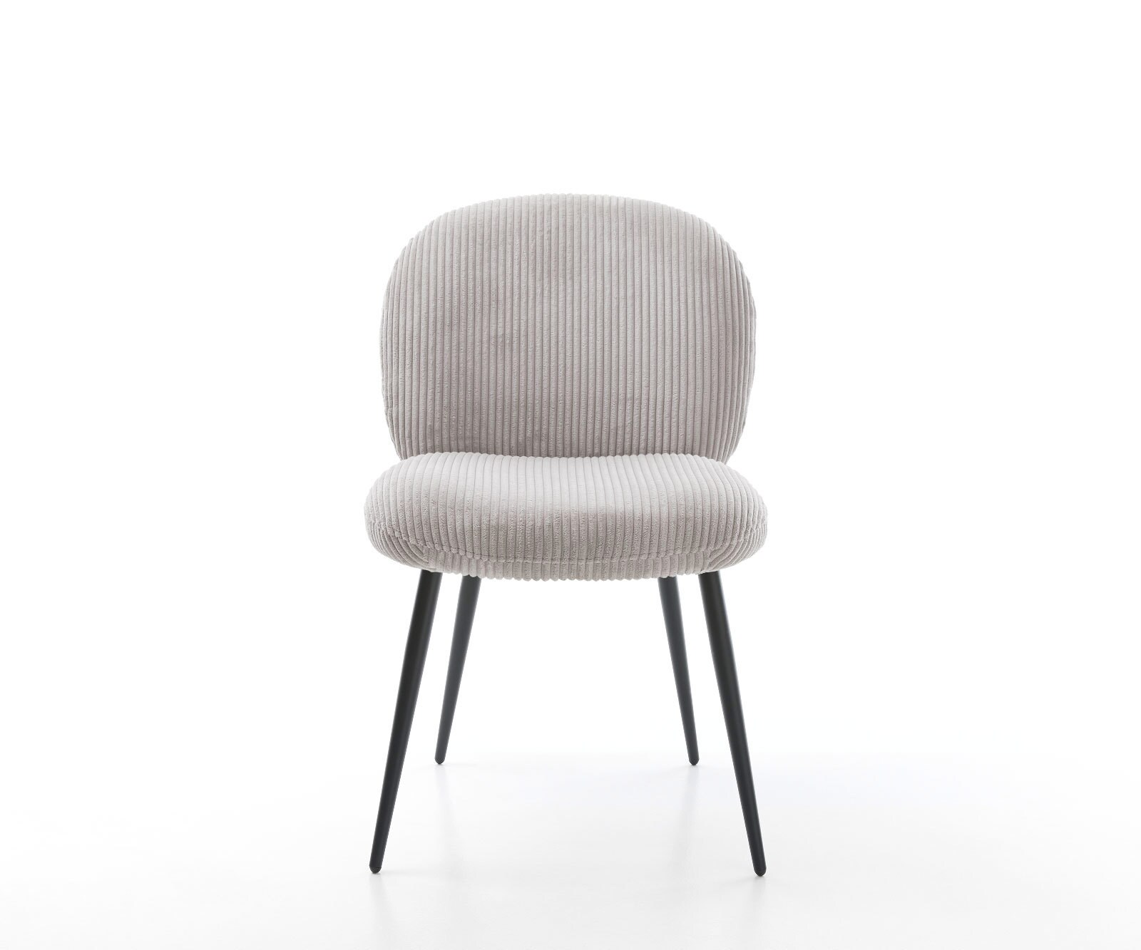 Трапезен стол Корд СребристСив 4 крака конични Черен Покет пружина Nube-Flex 2