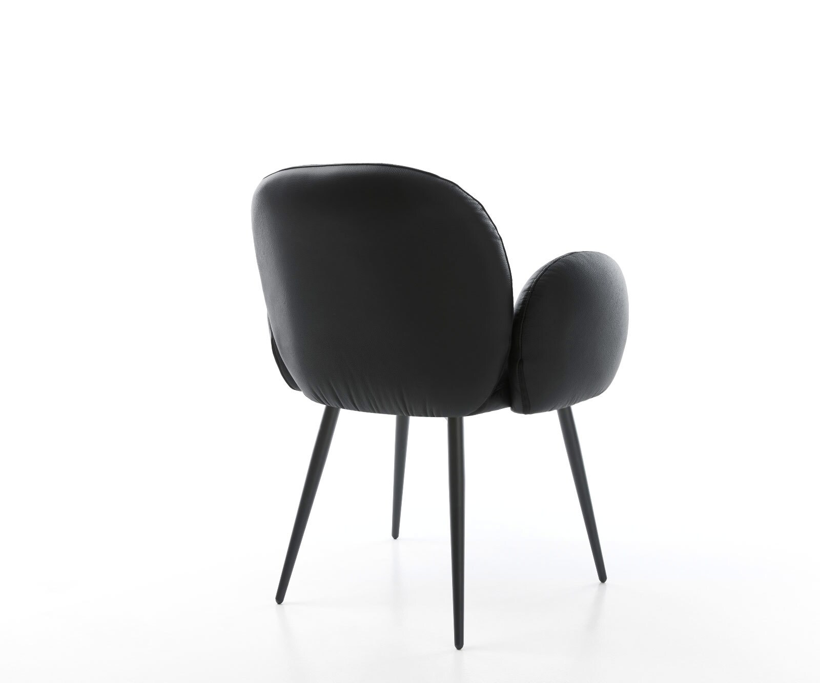 Стол Естествена кожа Черна 4-крака Прави Черни Покет пружина Nube-Flex 4 Стол Естествена кожа Черна 4-крака Прави Черни Покет пружина Nube-Flex 4