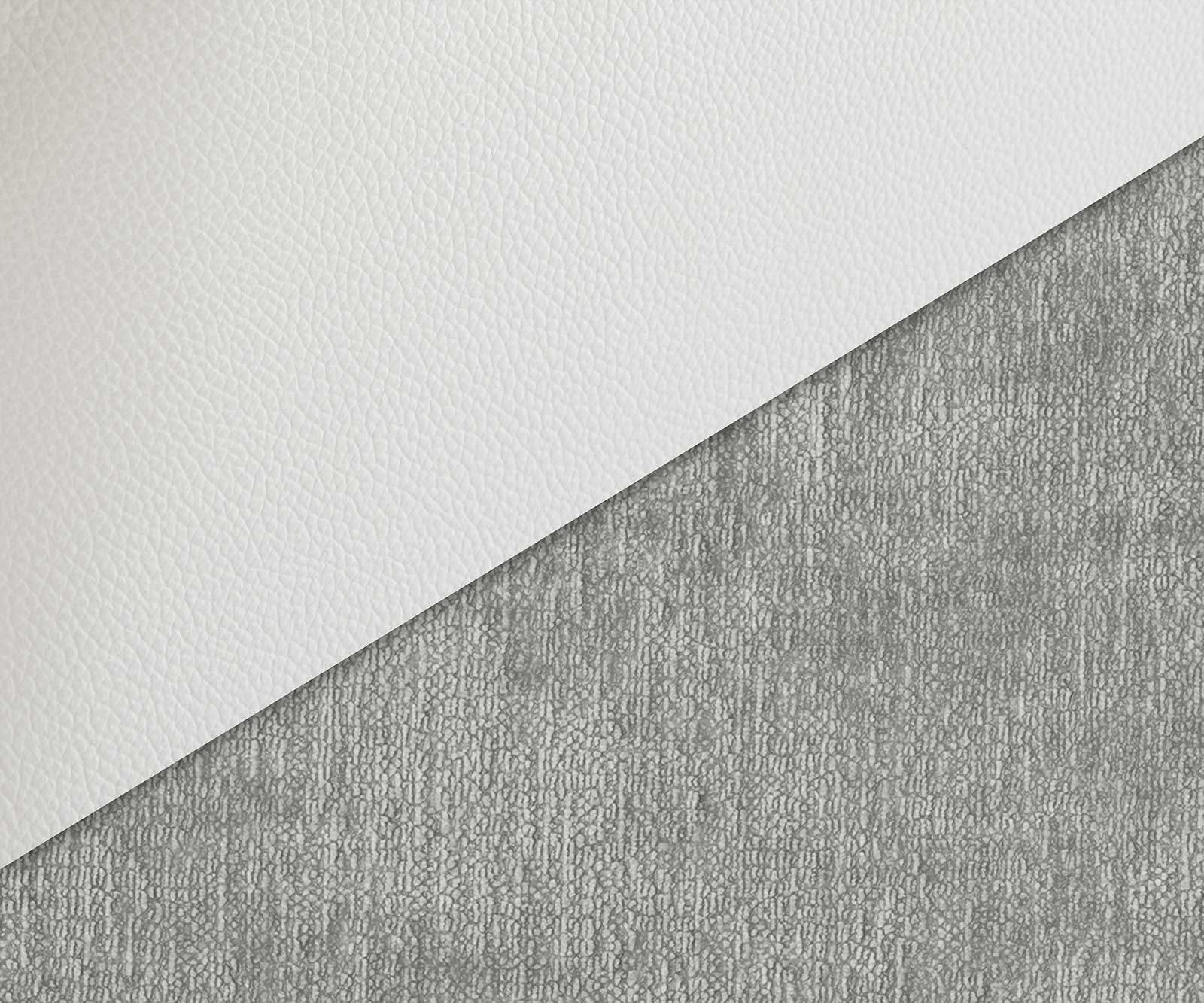 Конзолен стол Pejo-Flex микс от материали естествена кожа бяло-сребърно сиво конзолен стол плосък бял джоб пружина сърцевина 2