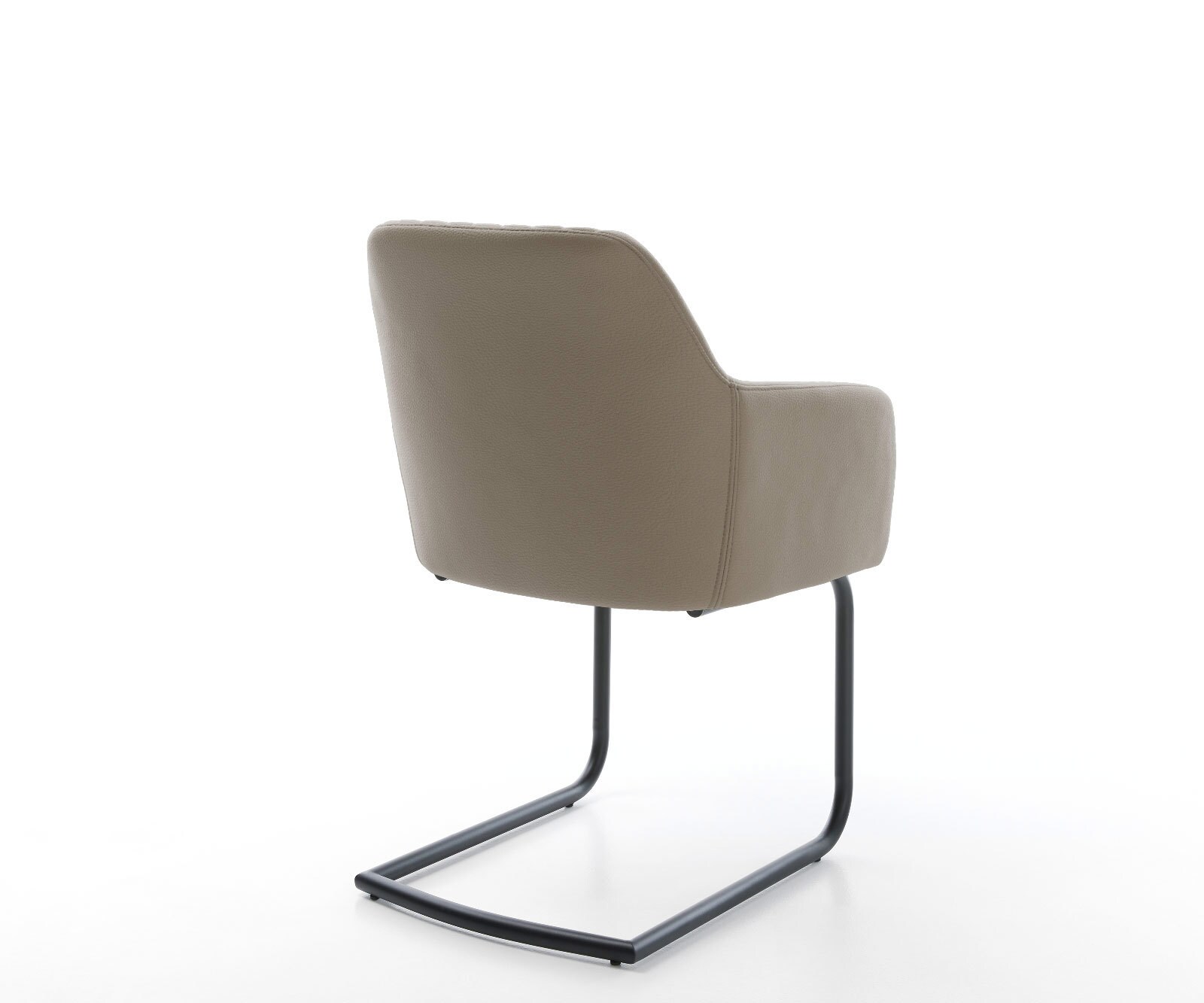 Люлеещ стол Естествена кожа Сиво-Кафяв Конзолен крак кръгъл Черен Greg-Flex 5