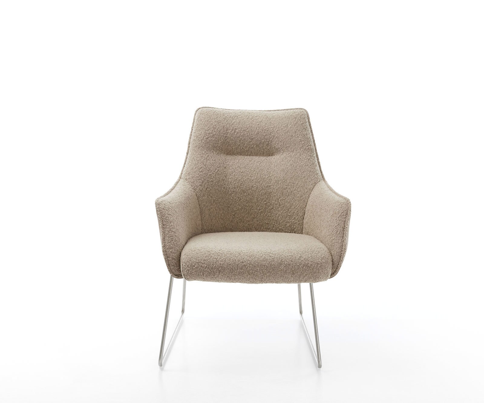 Стол Комбинация Дамаски Сиво-Кафяв Извити крака Неръждаема стомана Покет пружина Alja-Flex 2