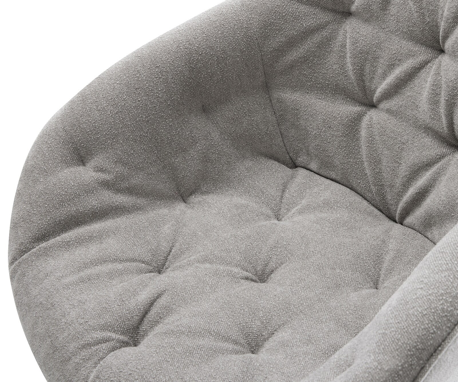 Въртящ се стол Gaio-Flex текстурирана тъкан меко сиво кръстосана рамка широк графит 360° въртяща се люлееща се функция 4