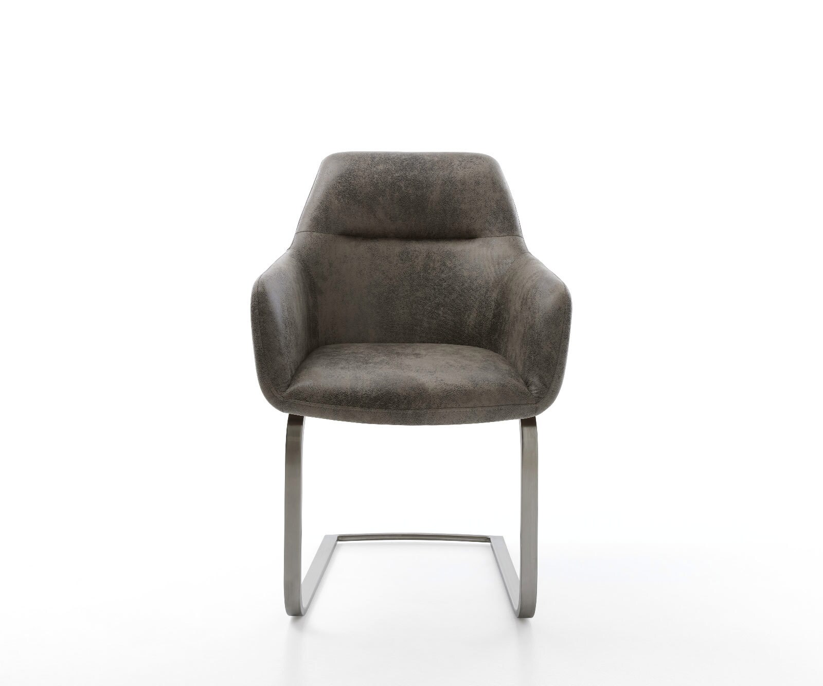 Конзолен стол Pejo-Flex микрофибър сив античен конзолен плосък графит джоб пружина сърцевина 2