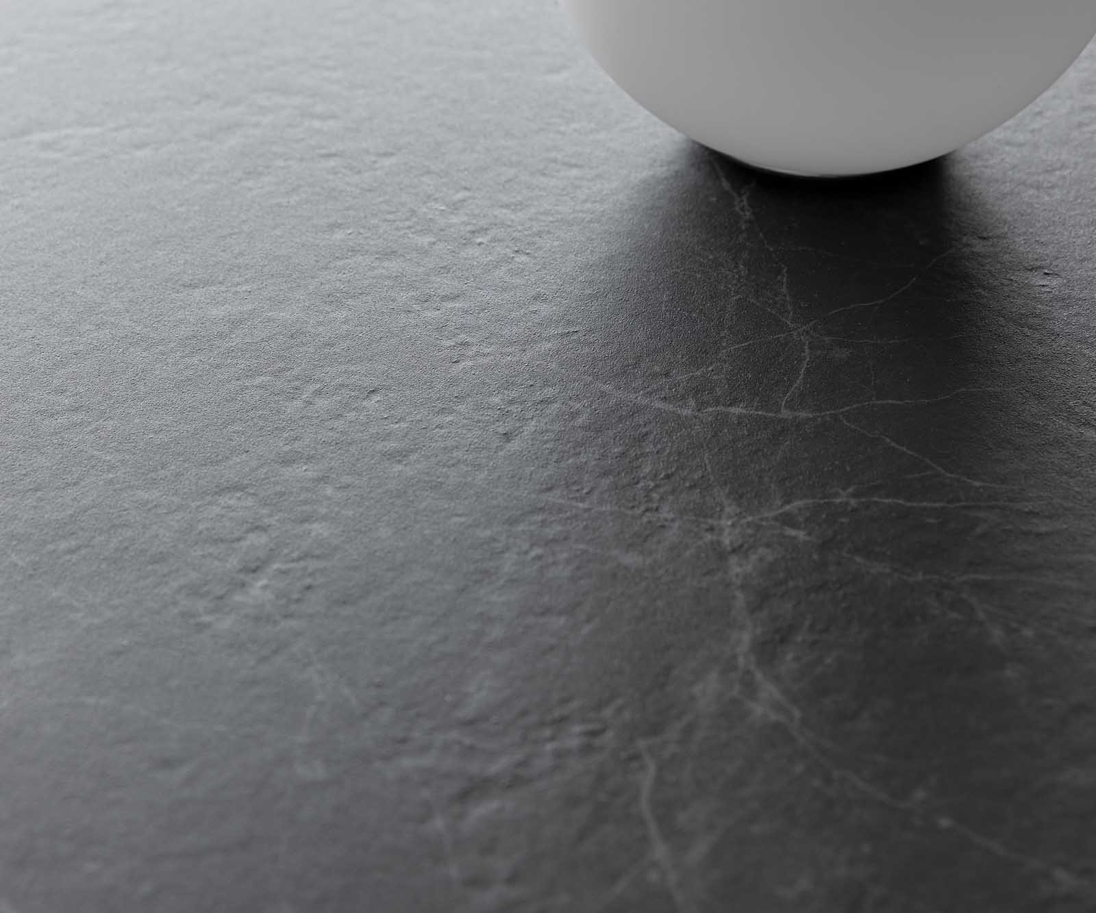 Холна маса Levente 110x60 см Керамика Laminam®Nero Greco Антрацит, Черна метална основа 3