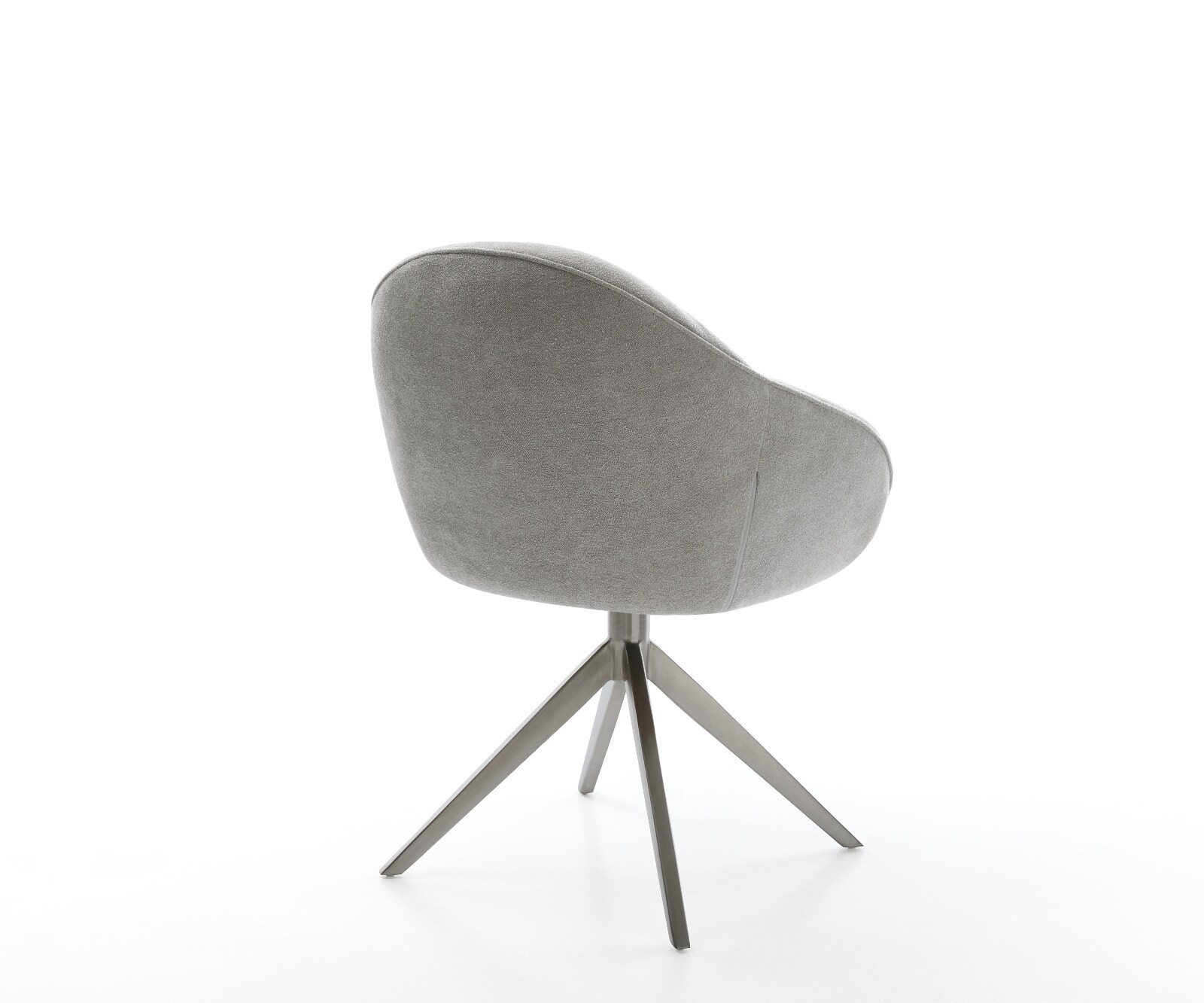 Въртящ се стол Gaio-Flex текстурирана тъкан меко сиво кръстосана рамка широк графит 360° въртяща се люлееща се функция 5