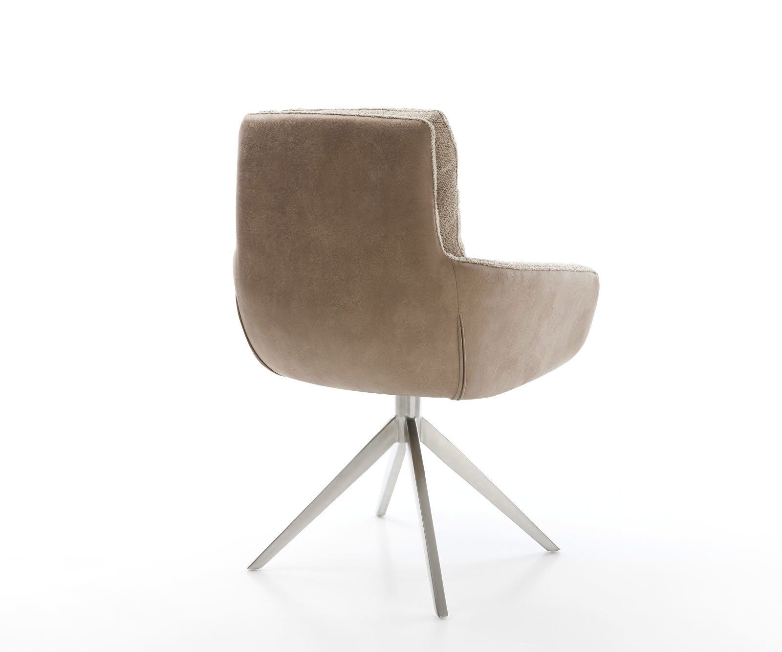 Въртящ се стол Abelia-Flex с подлакътници материал микс кал кръстосана рамка широка неръждаема стомана 360° въртене 5