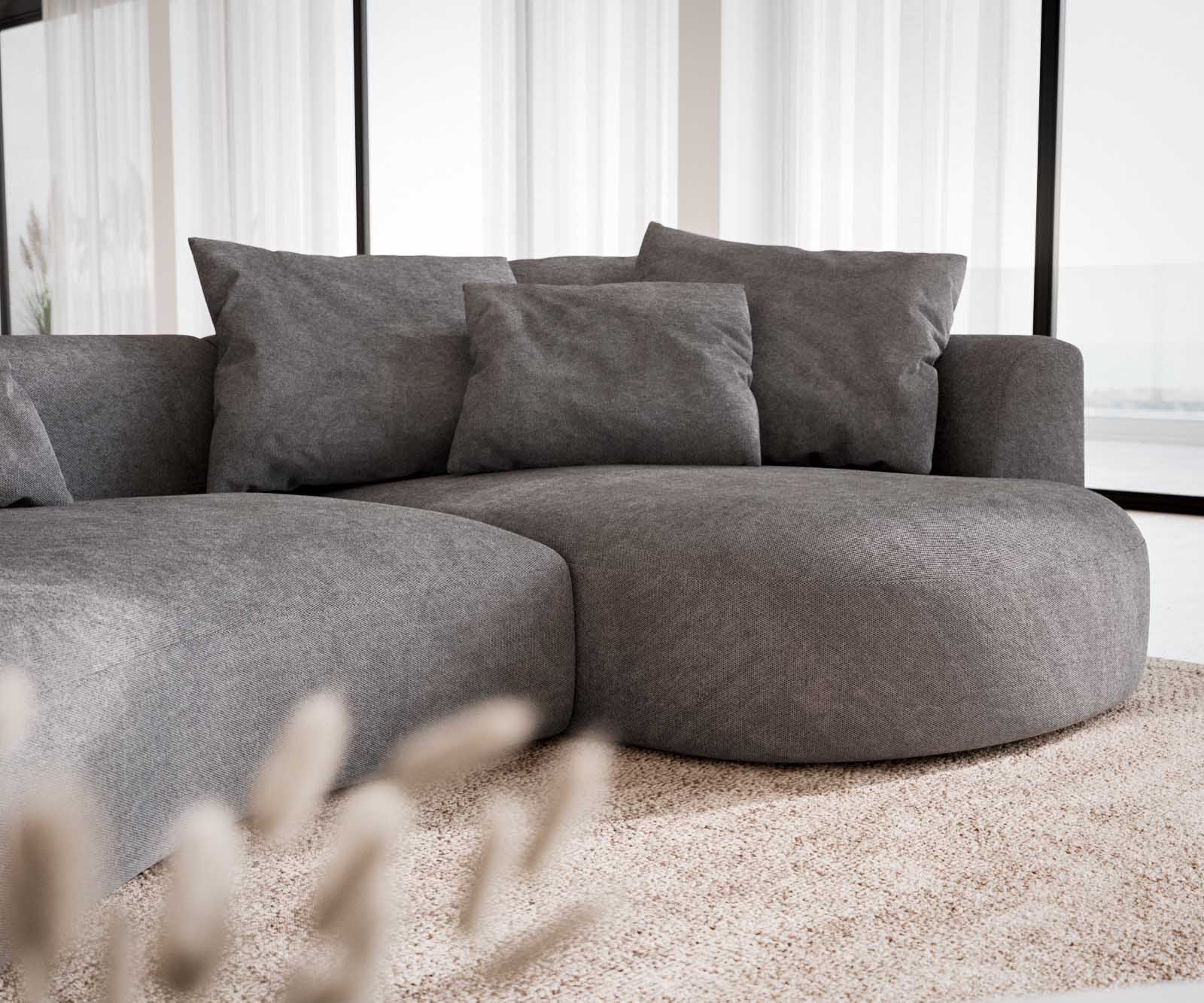 Диван Edina 330x170 cm микрофибър сив 5
