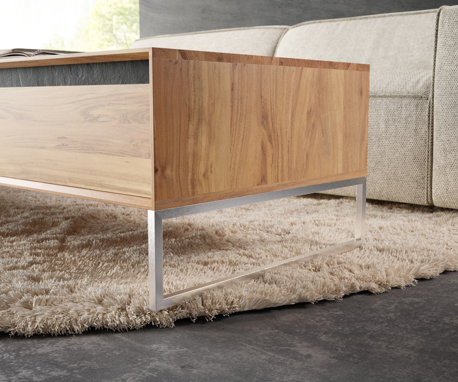 Основа за плъзгане тясна 20 см от неръждаема стомана с матирана повърхност за мебели за шкафове с дълбочина 60 см (комплект от 2) 1