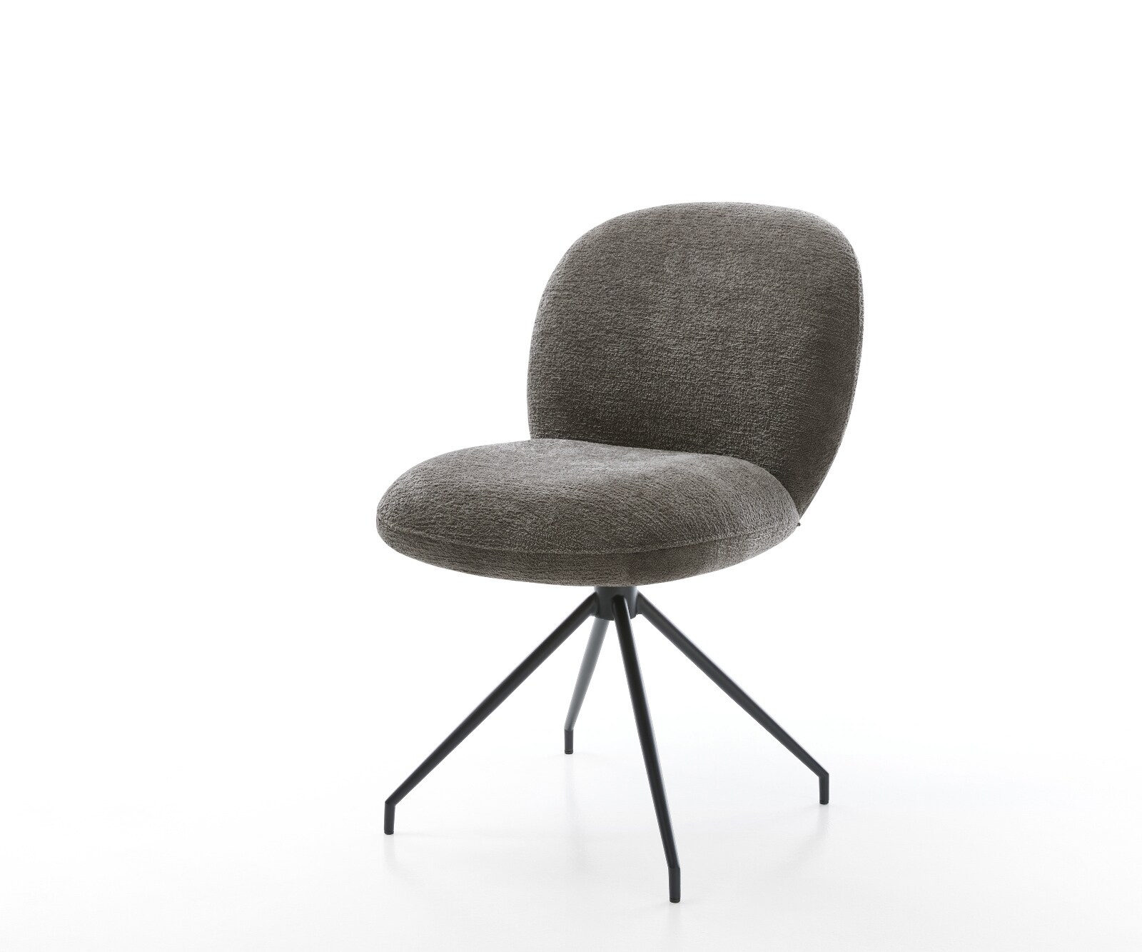 Стол за хранене Nube-Flex Bouclé Soft Mud Кръстосана рамка конична Black Pocket spring core