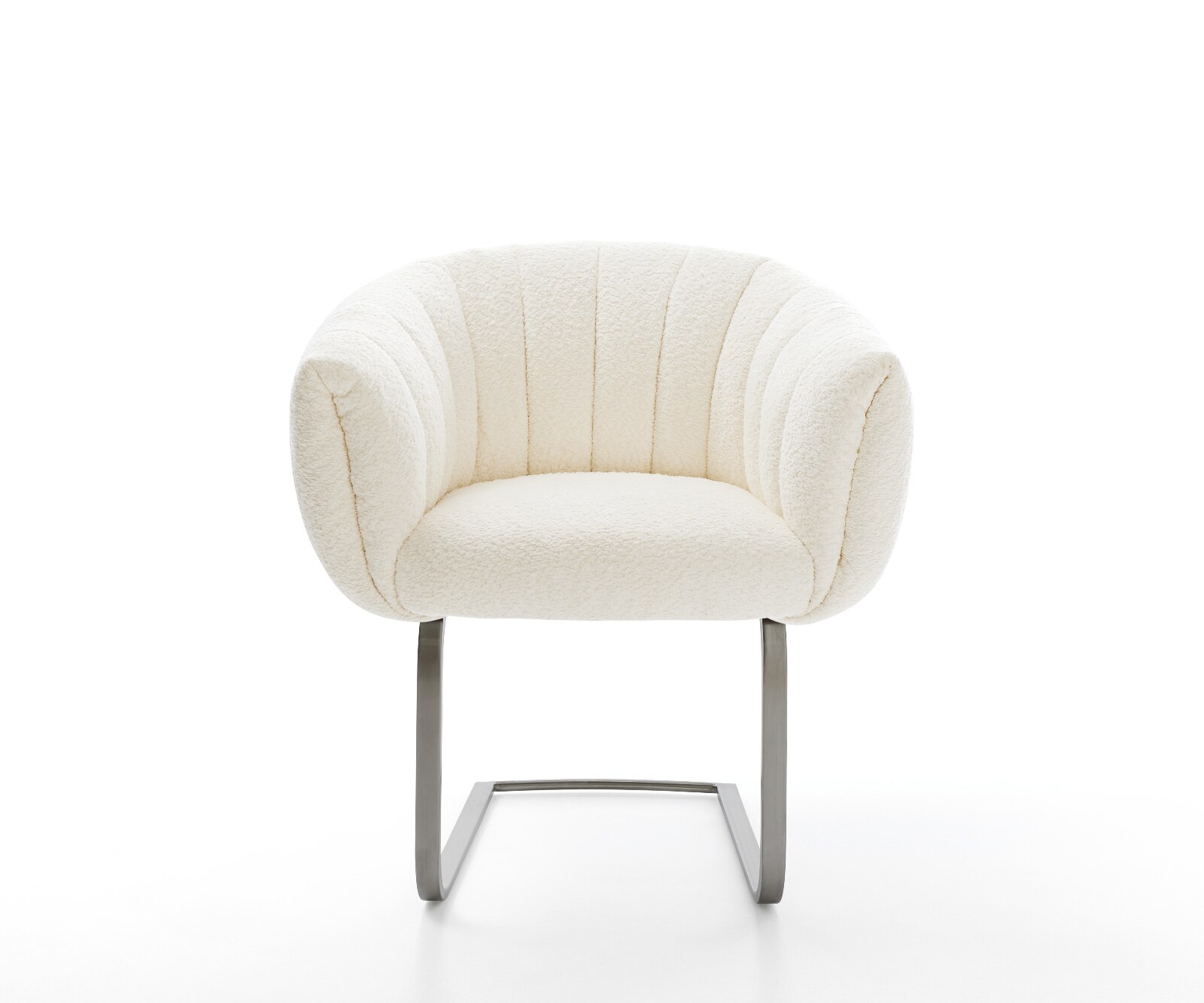 Конзолен стол Jada-Flex, Бяло букле, Конзолен стол с плоска графитна сърцевина с джобни пружини 1