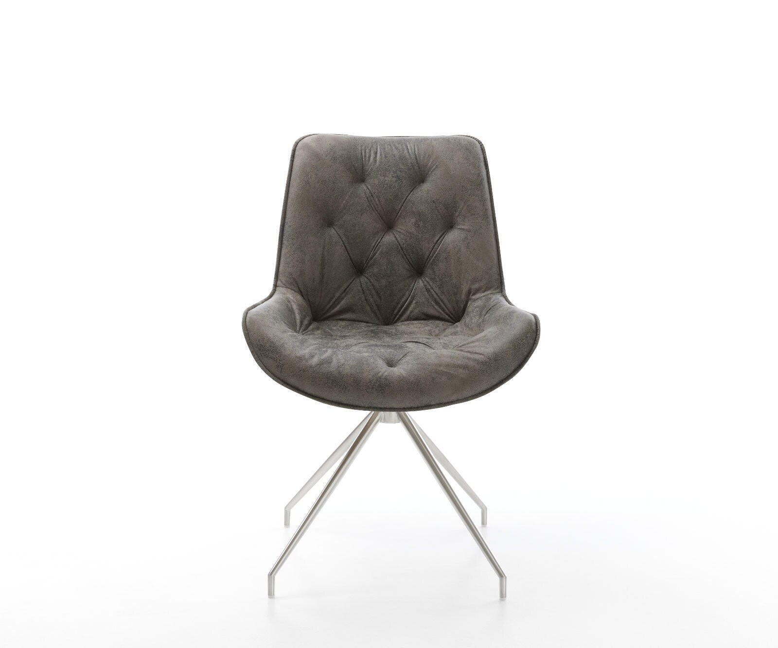 Врътящ се стол Сив Антик Конус крак кръгъл Неръждаема стомана 180° въртящ се Taimi-Flex 4 Врътящ се стол Сив Антик Конус крак кръгъл Неръждаема стомана 180° въртящ се Taimi-Flex 4