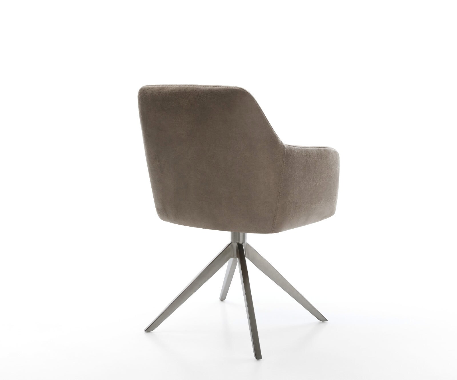 Въртящ се стол Greg-Flex микрофибър сив винтидж кръстосана рамка широка графит 360° въртяща се люлееща се функция сърцевина от джобни пружини 4