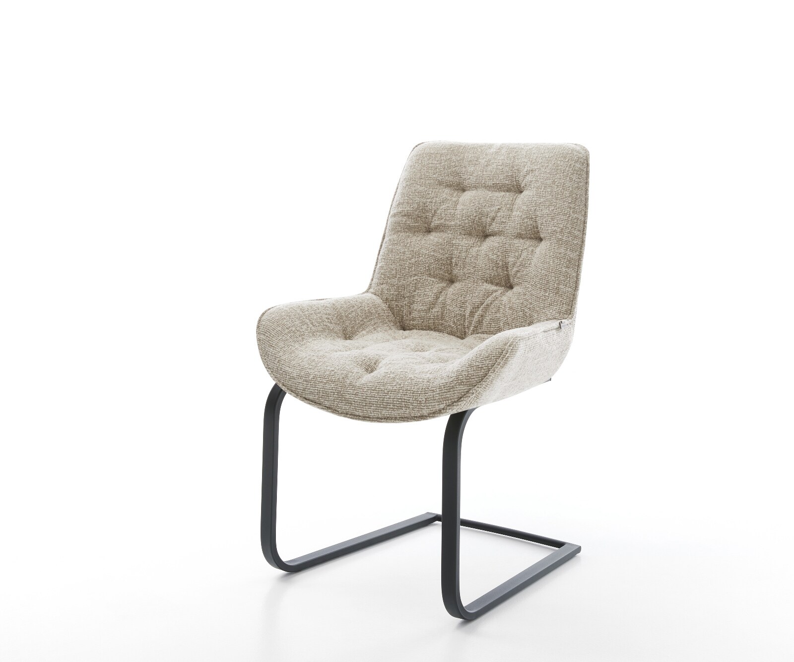 Конзолен стол Taimi-Flex тъкан Soft Beige Конзолен стол плосък Black