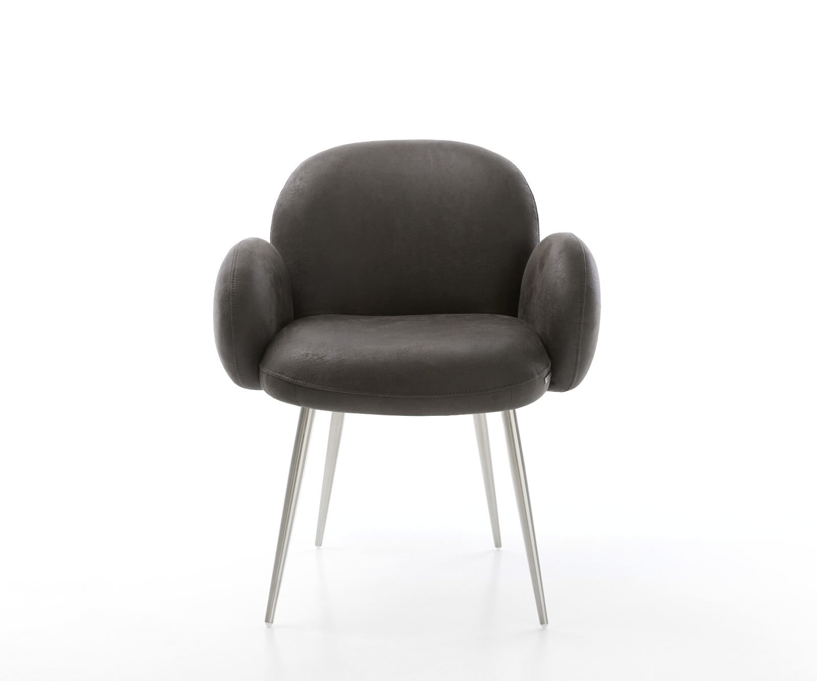 Стол Антрацит Винтидж 4-крака Прави Неръждаема стомана Покет пружина Nube-Flex 1 Стол Антрацит Винтидж 4-крака Прави Неръждаема стомана Покет пружина Nube-Flex 1