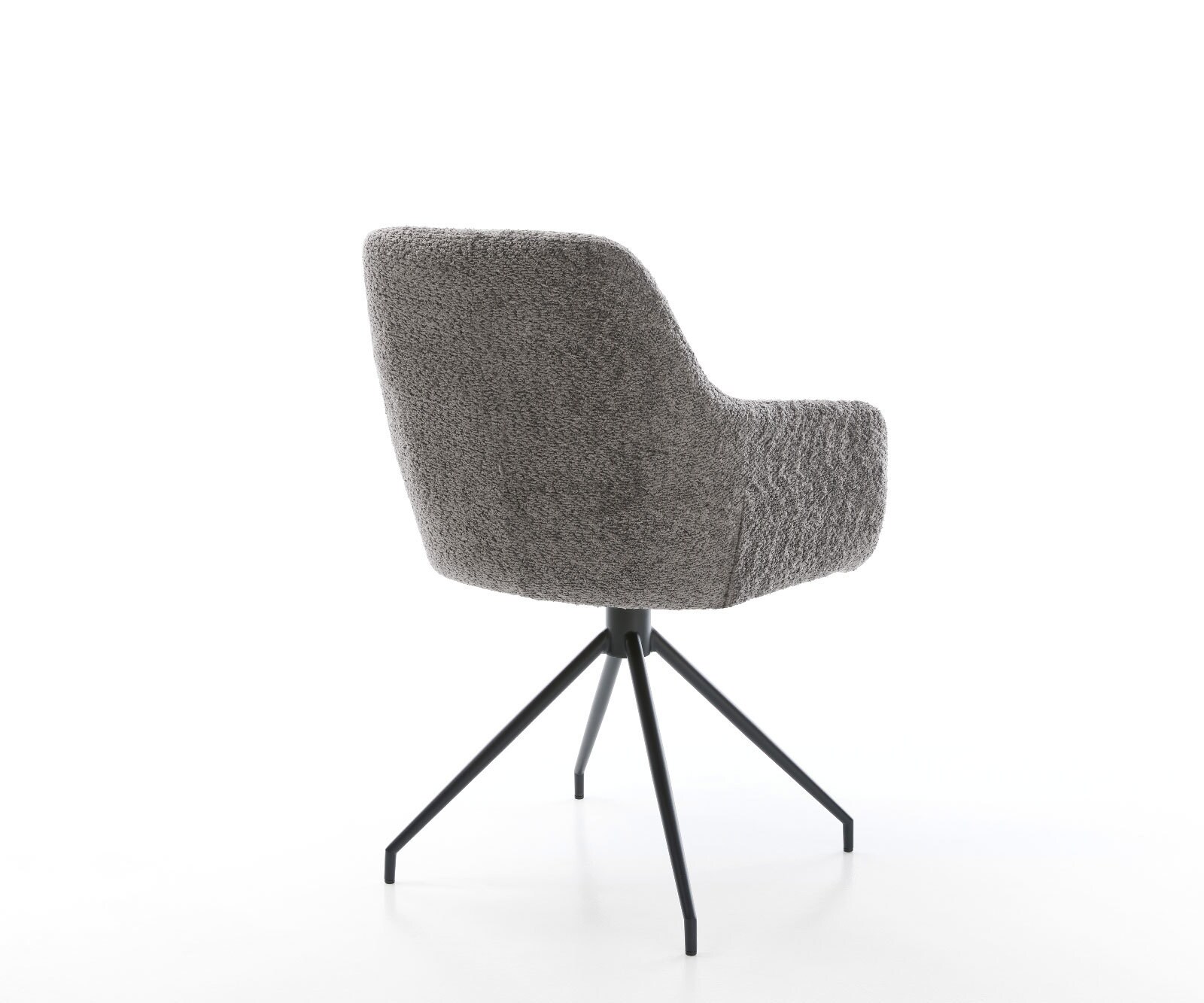 Врътящ се стол Букле Сив Конус крак кръгъл Черен 180° въртящ се Pejo-Flex 5