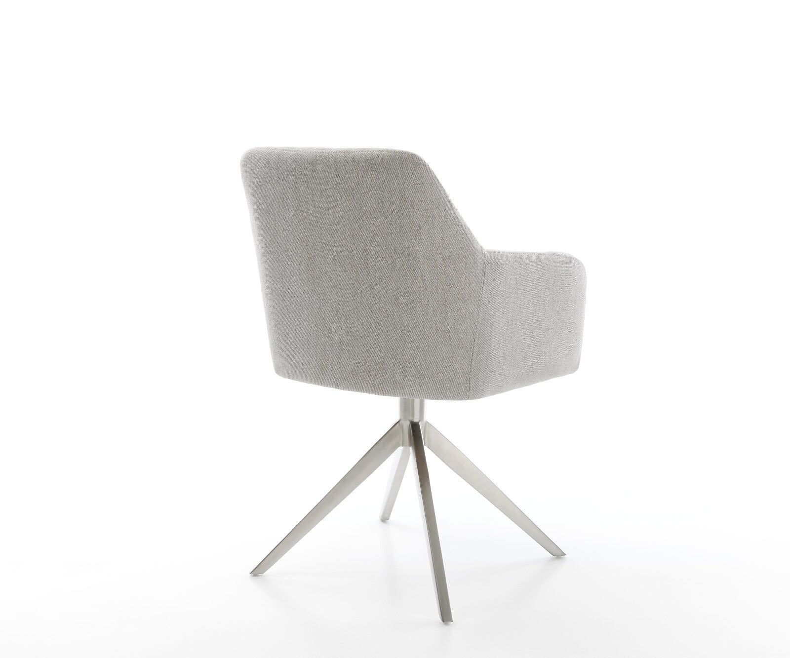 Врътящ се стол Ивици СветлоСив Конус крак плосък Неръждаема стомана 360° въртящ се Greg-Flex 5