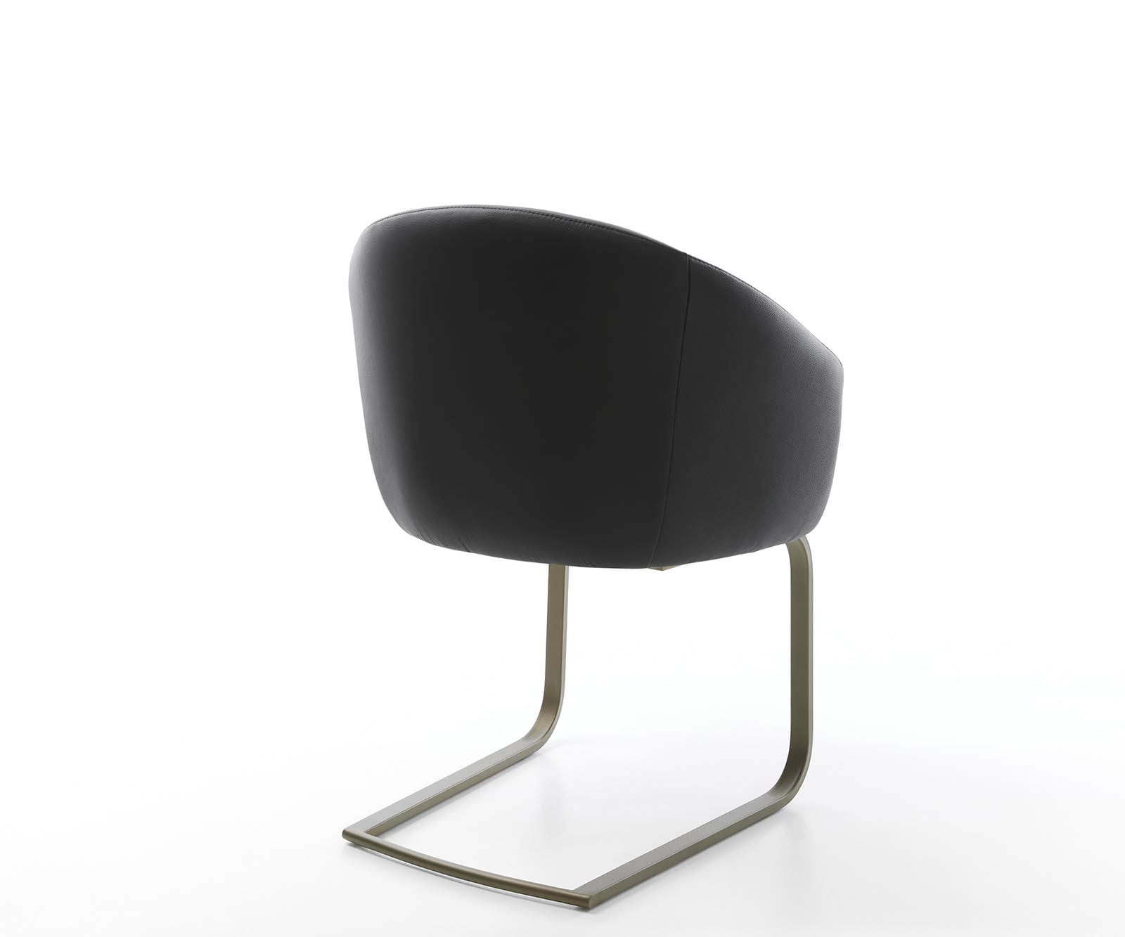 Люлеещ стол с подлакътници Естествена кожа Черен Конзолен крак плосък  Титан Покет пружина Caja-Flex 4 Люлеещ стол с подлакътници Естествена кожа Черен Конзолен крак плосък  Титан Покет пружина Caja-Flex 4