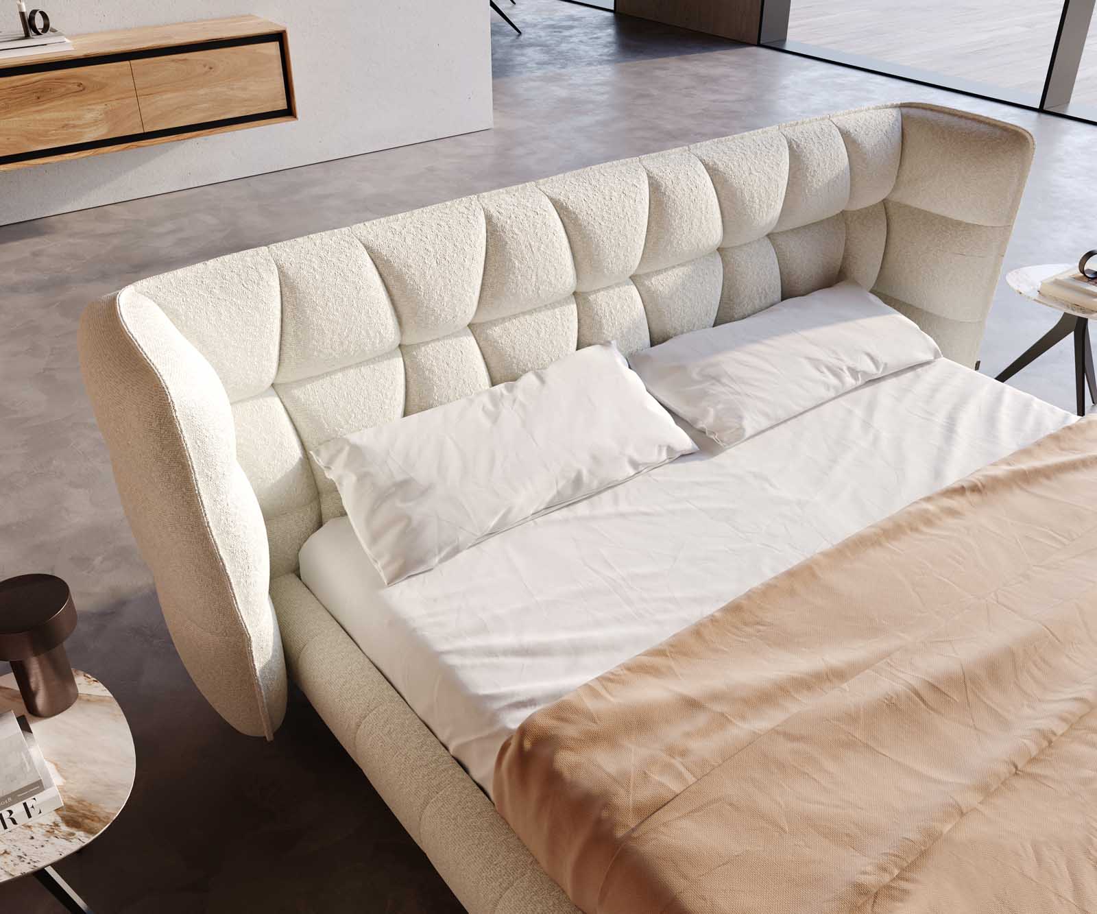 Тапицирана основа за легло Capujo 180x200 cm, крем-бяло 3 Тапицирана основа за легло Capujo 180x200 cm, крем-бяло 3