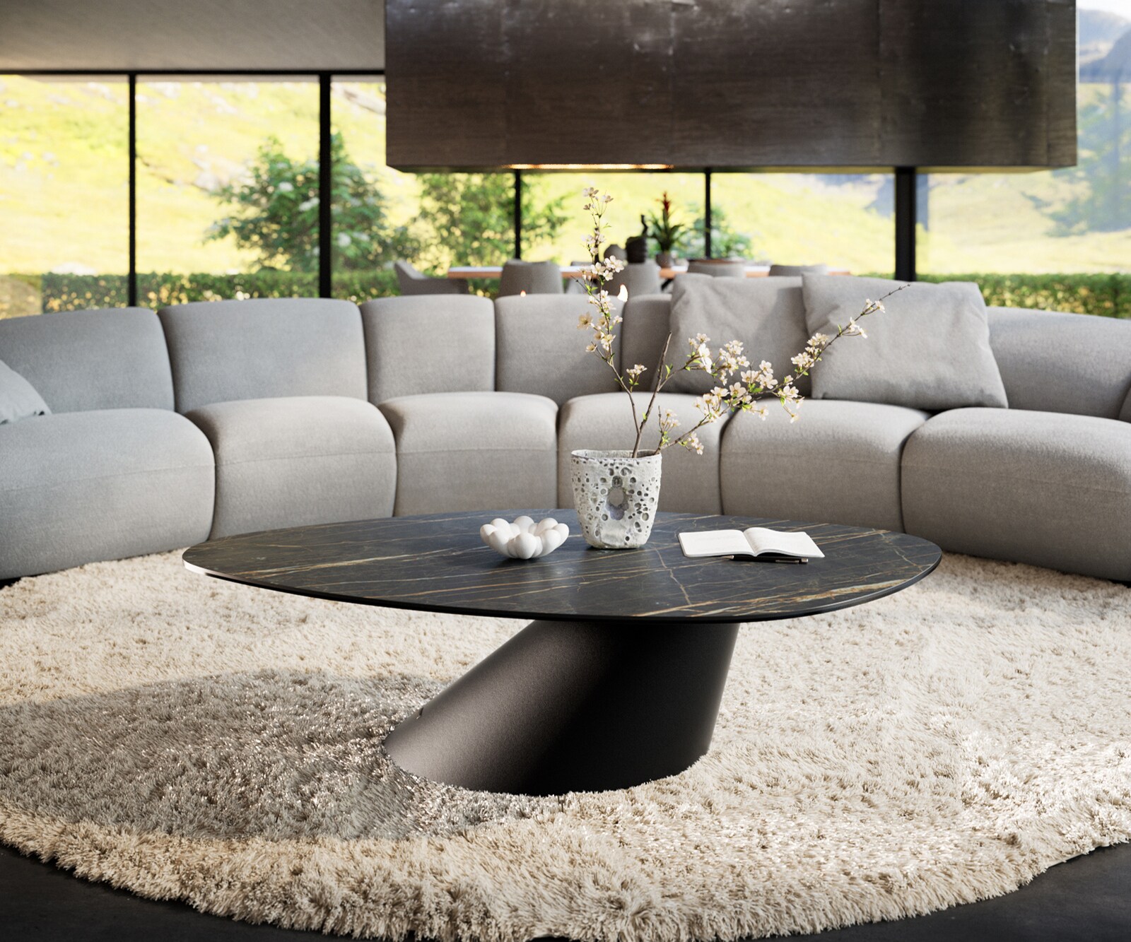 Керамична органична масичка за кафе Edge 2