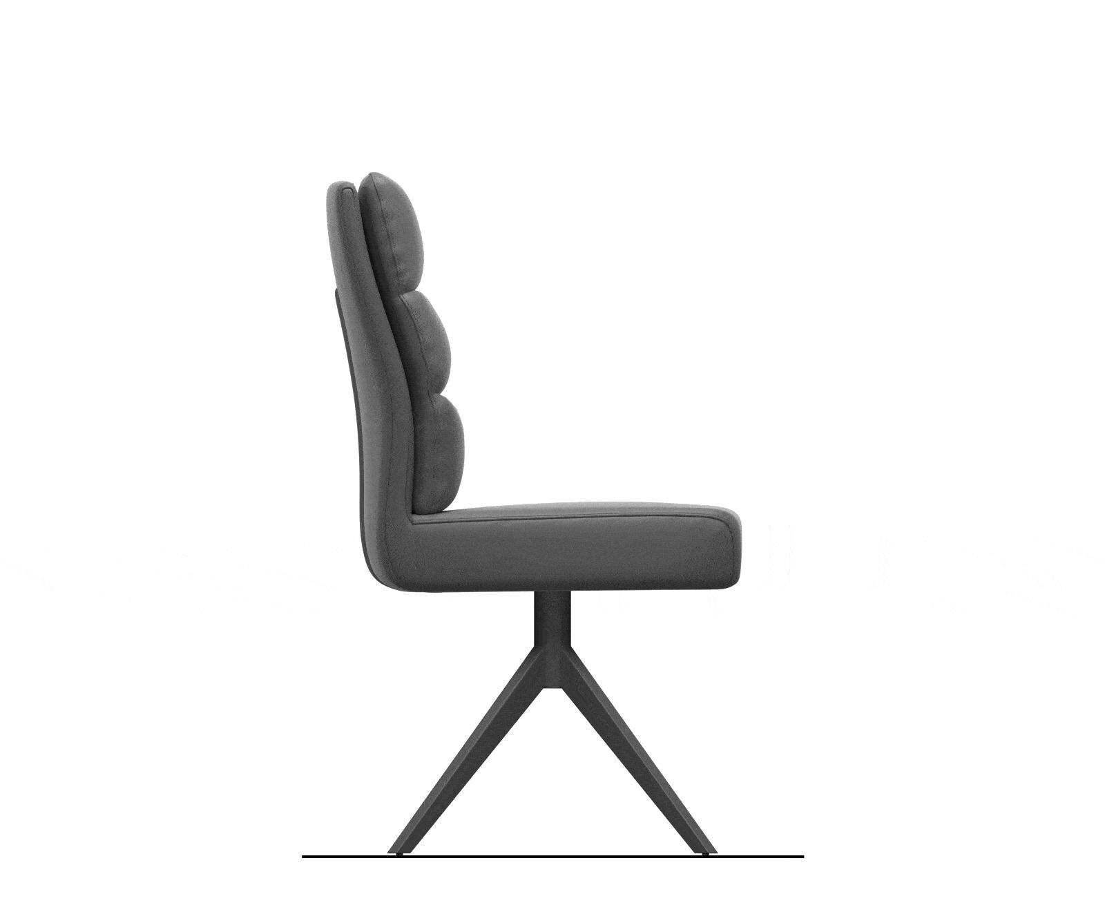 Въртящ се стол Pela-Flex Soft Бежова тъкан Кръстосана рамка широка Графит 360° завъртане Люлееща се функция Ядро от джобни пружини 9