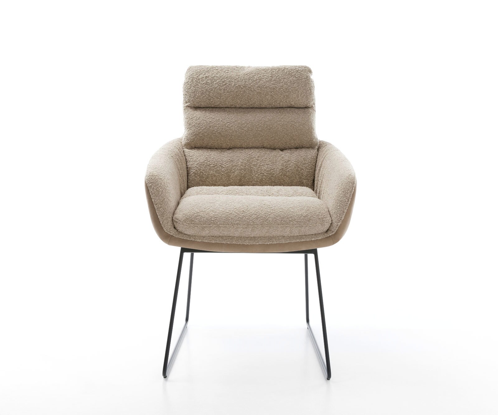 Трапезен стол Abelia-Flex с подлакътници материал микс кал основа шейна черен 2