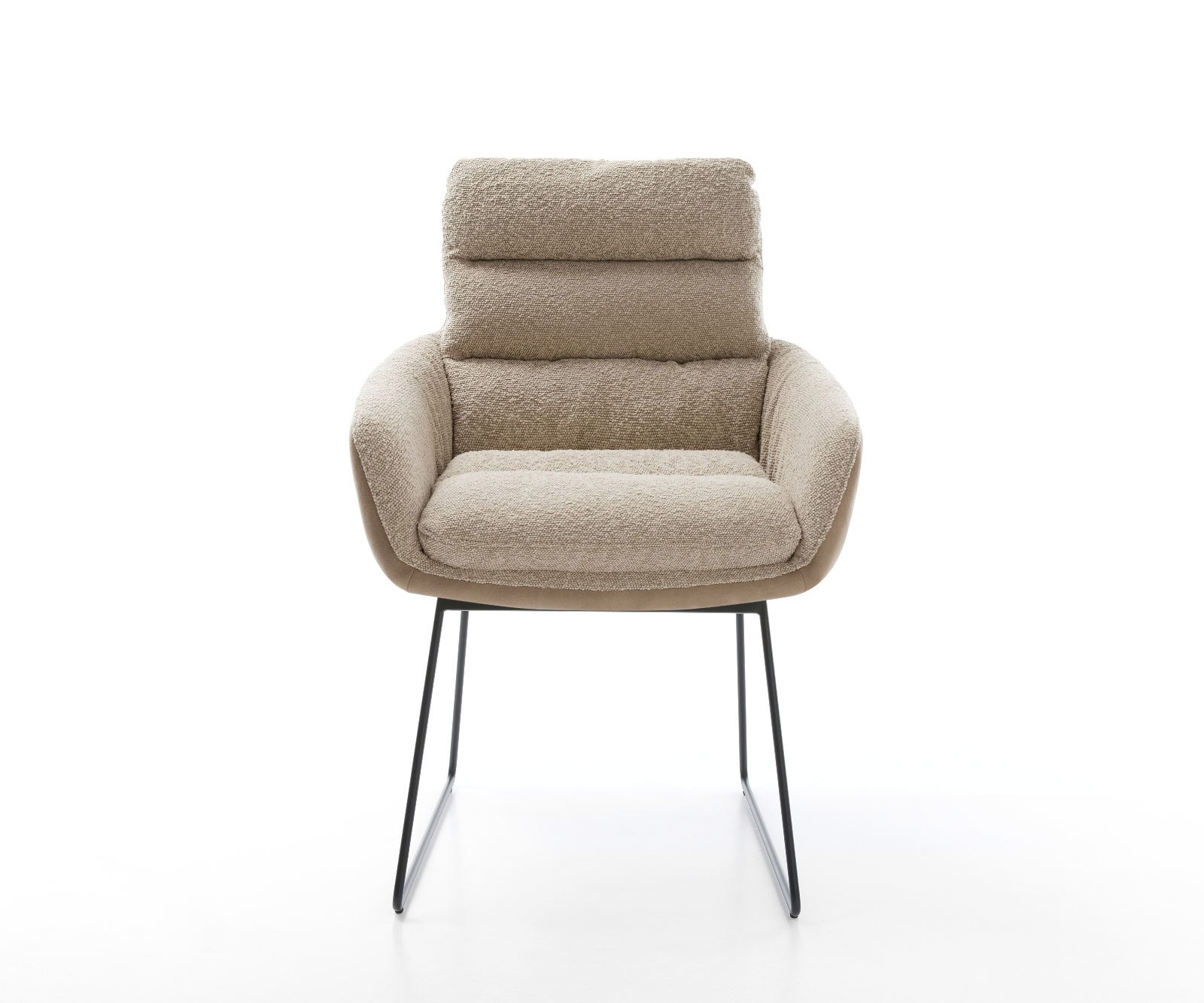 Трапезен стол Abelia-Flex с подлакътници материал микс кал основа шейна черен 2