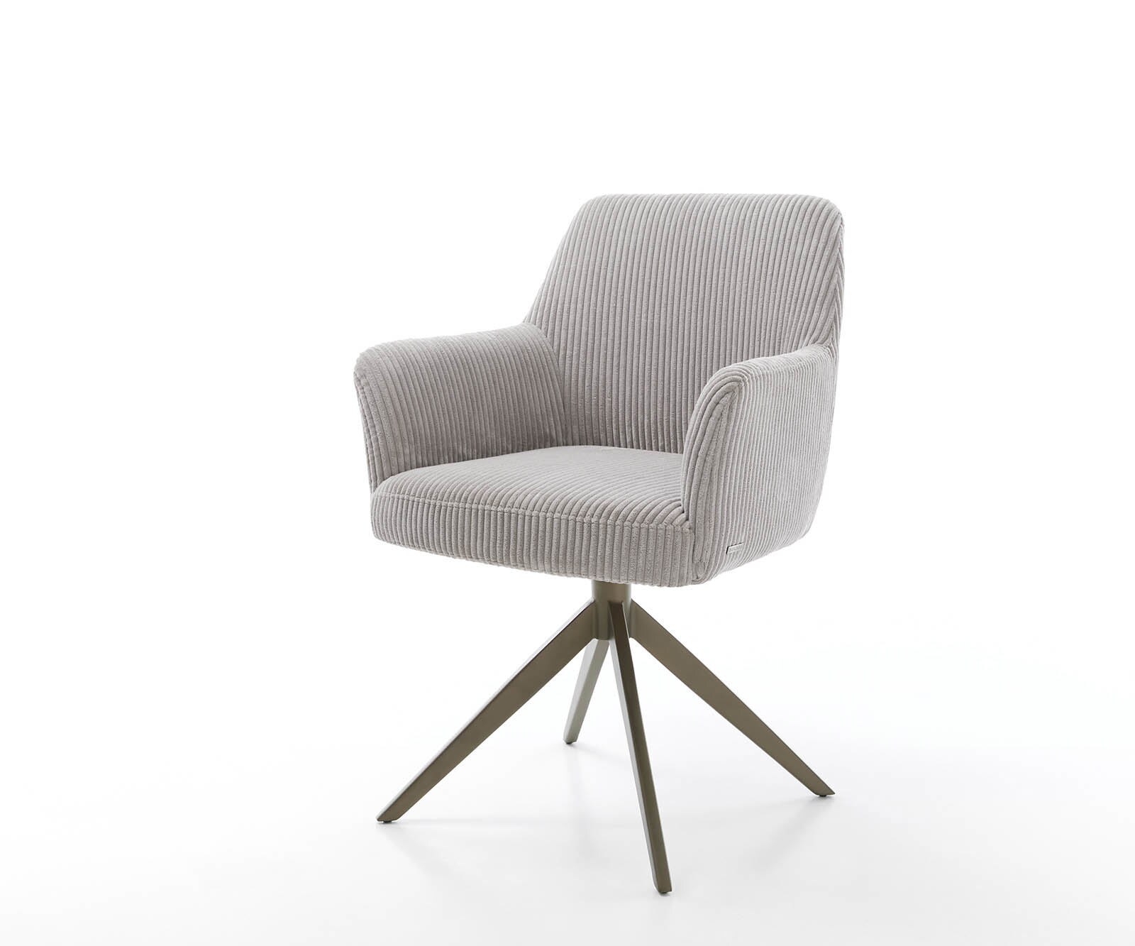 Врътящ се стол с подлакътници Корд СребристСив Конус крак плосък  Titan 360° въртящ се Покет пружина Xana-Flex Врътящ се стол с подлакътници Корд СребристСив Конус крак плосък  Titan 360° въртящ се Покет пружина Xana-Flex