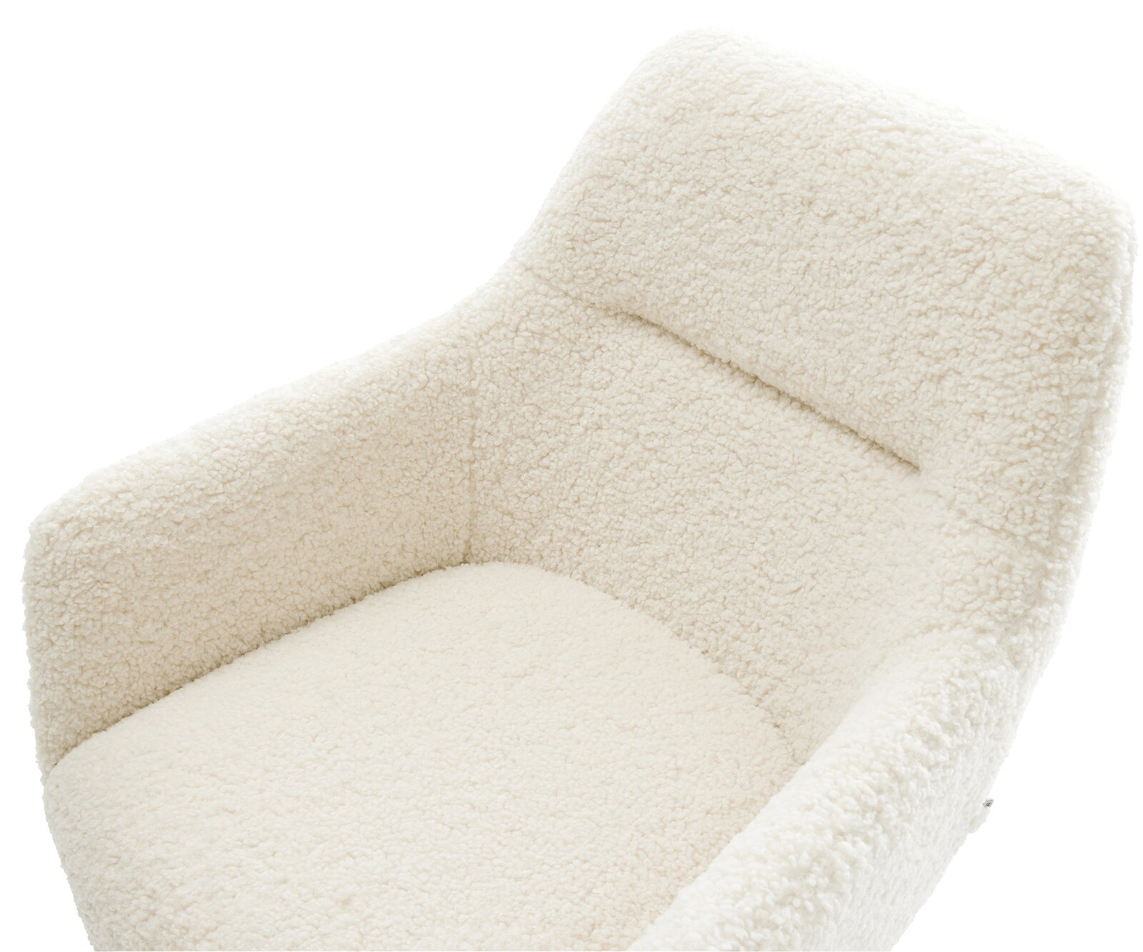 Стол за хранене Pejo-Flex teddy плат бежов 4-крака конусовидна сърцевина от джобни пружини от неръждаема стомана 4