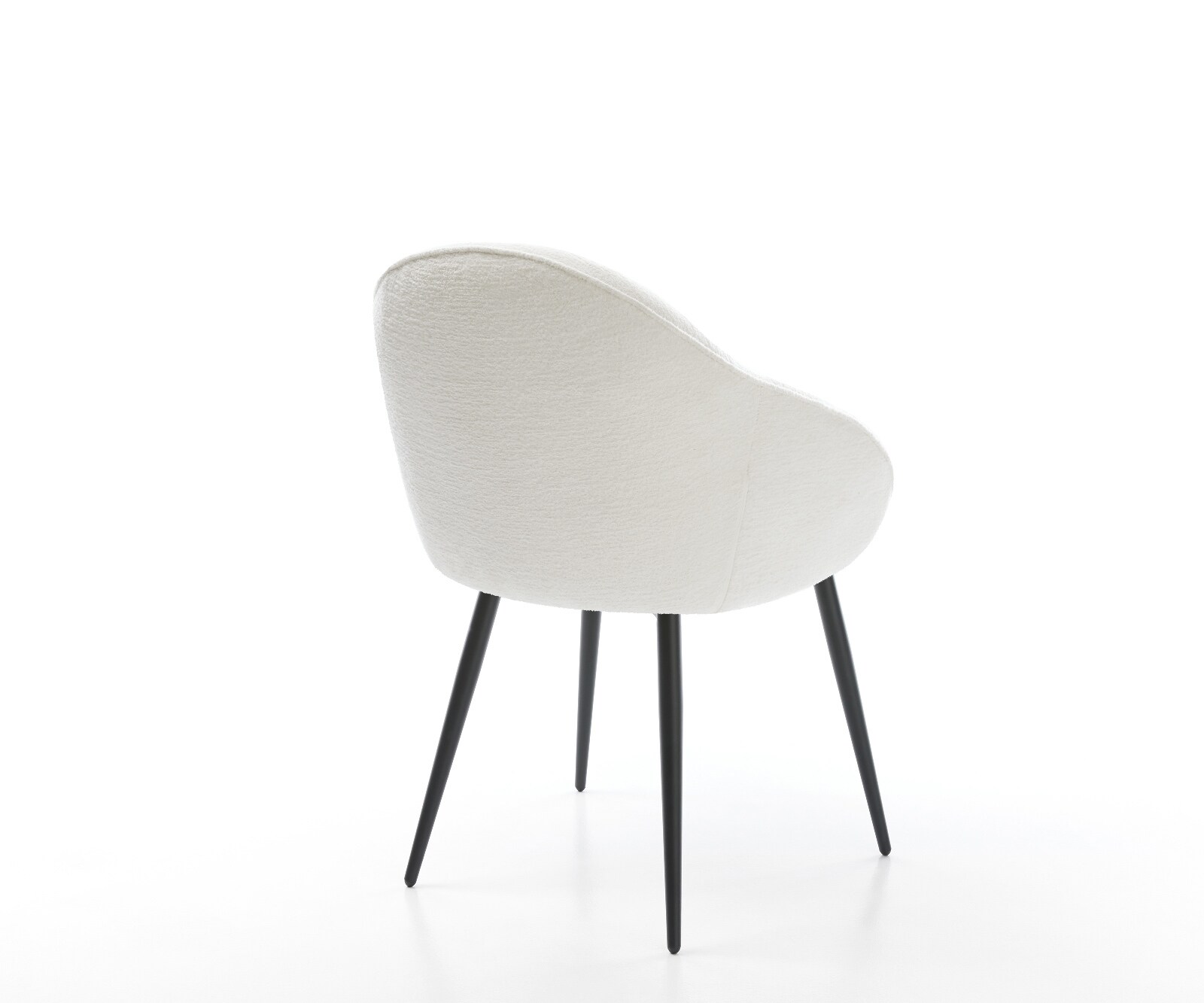 Трапезен стол Gaio-Flex Bouclé Soft Beige 4-футов конусовиден черен 5