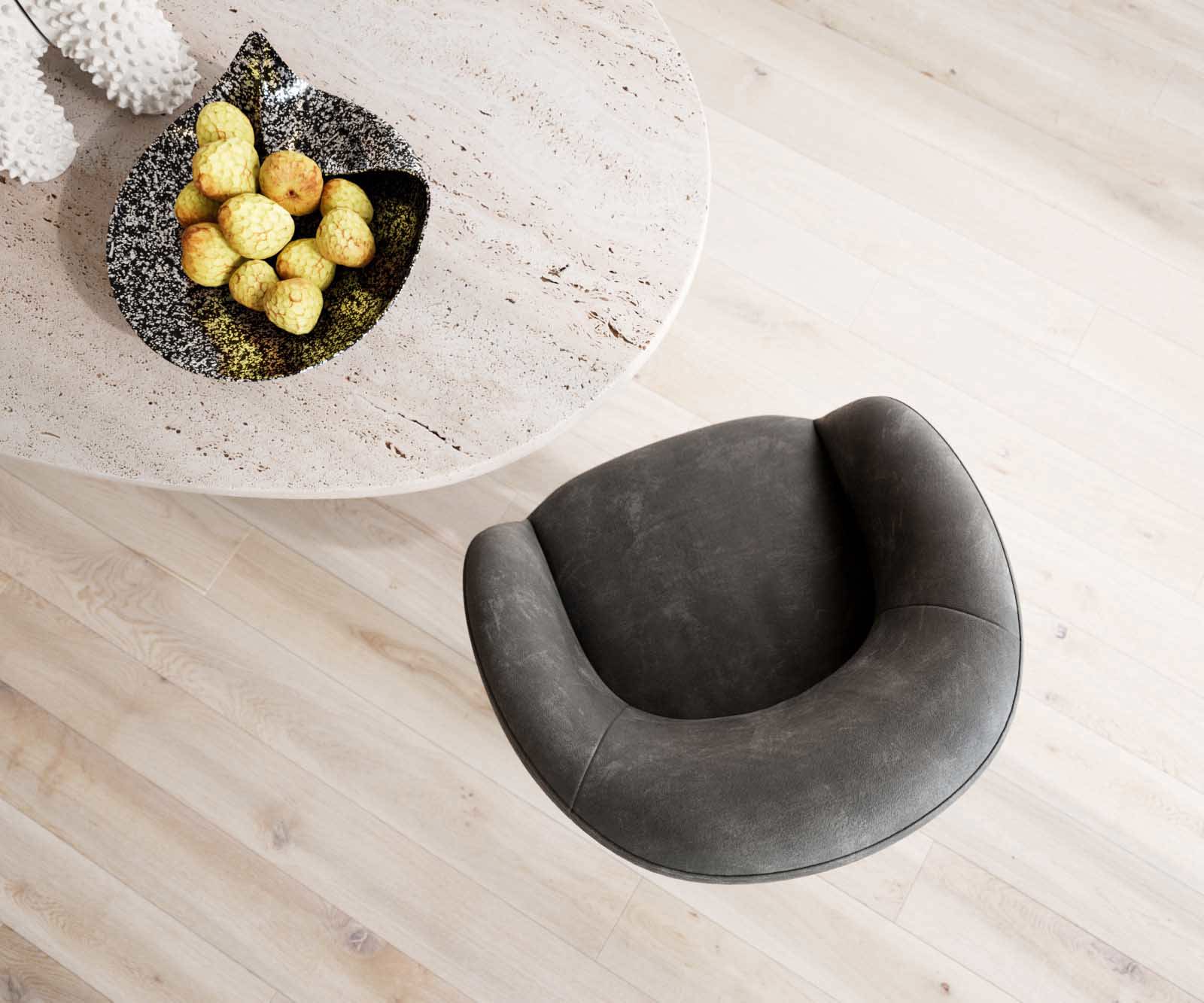 Врътящ се стол с подлакътници Антрацит Винтидж Конус крак плосък Черен 360° въртящ се Покет пружина Caja-Flex 3 Врътящ се стол с подлакътници Антрацит Винтидж Конус крак плосък Черен 360° въртящ се Покет пружина Caja-Flex 3