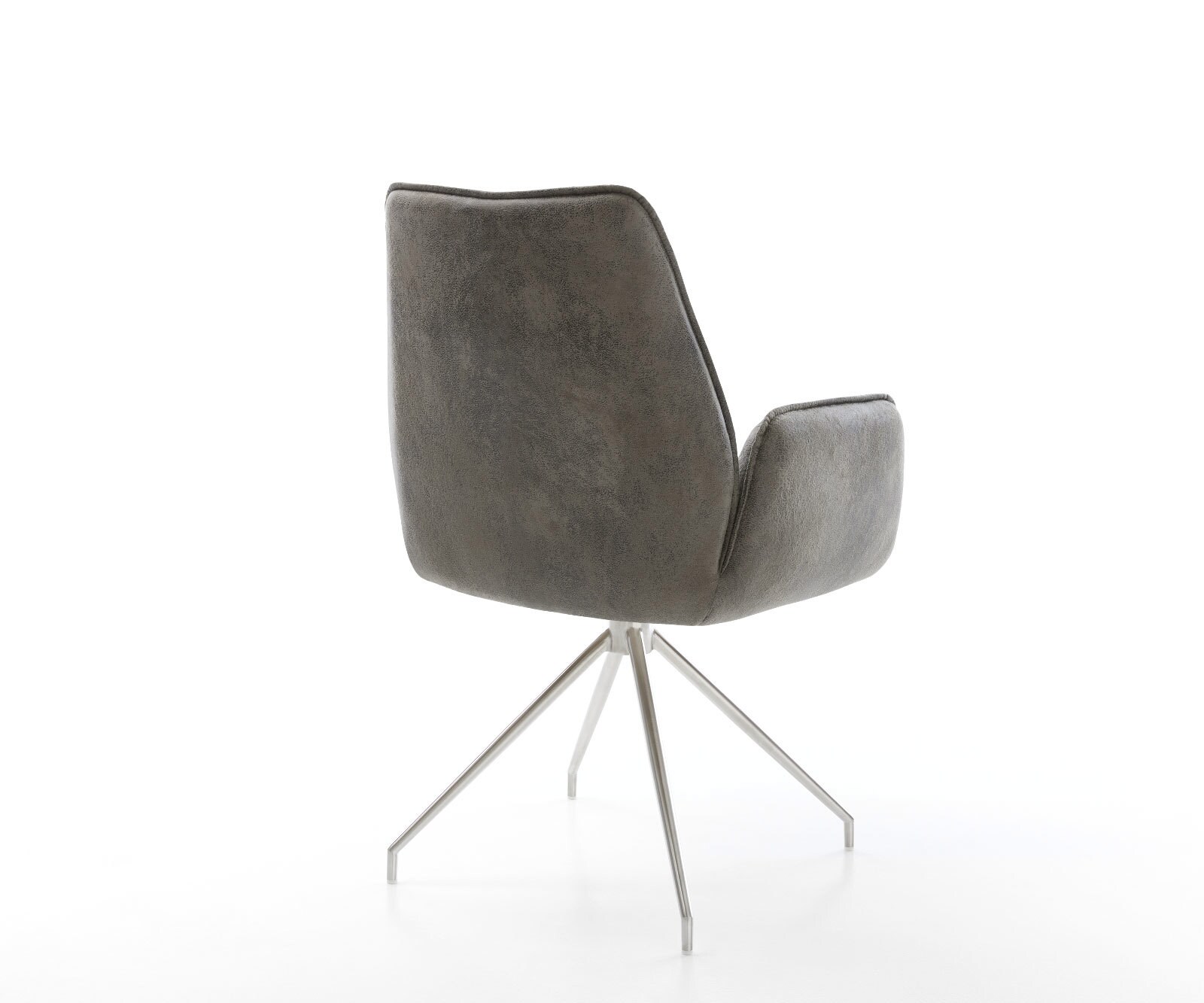 Врътящ се стол Сив Антик Конус крак кръгъл Неръждаема стомана 180° въртящ се Zoa-Flex 4 Врътящ се стол Сив Антик Конус крак кръгъл Неръждаема стомана 180° въртящ се Zoa-Flex 4